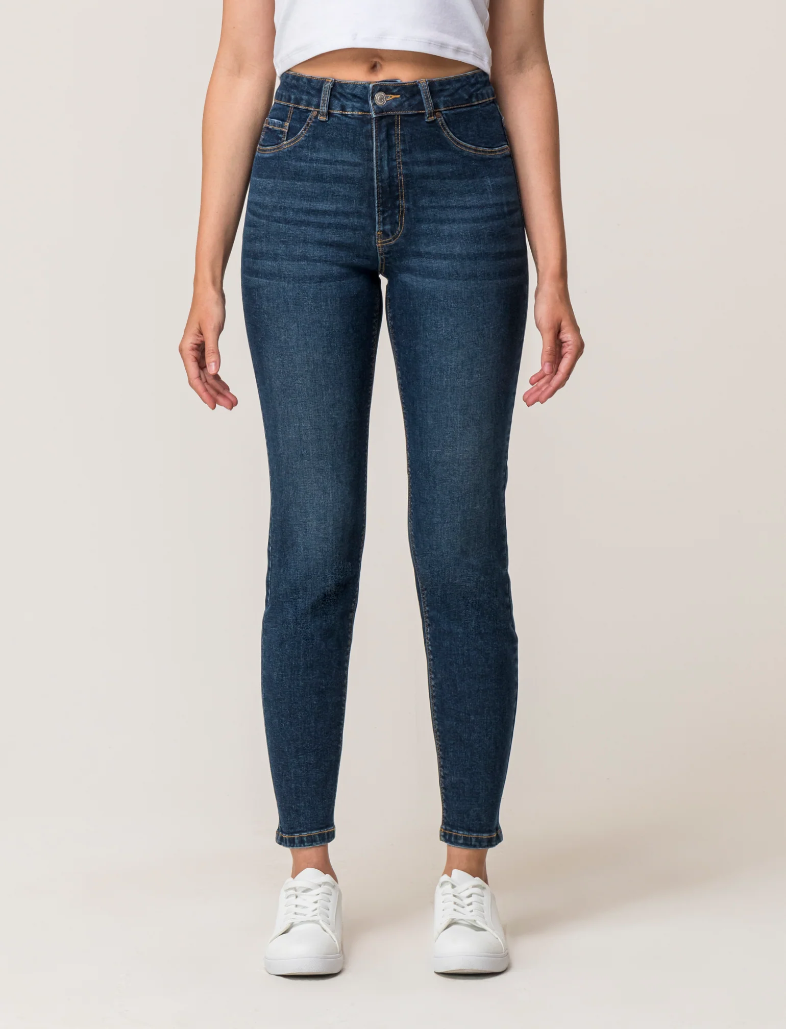 JEANS SKINNY REGULAR WAIST - DENIM SCURO - Image 3