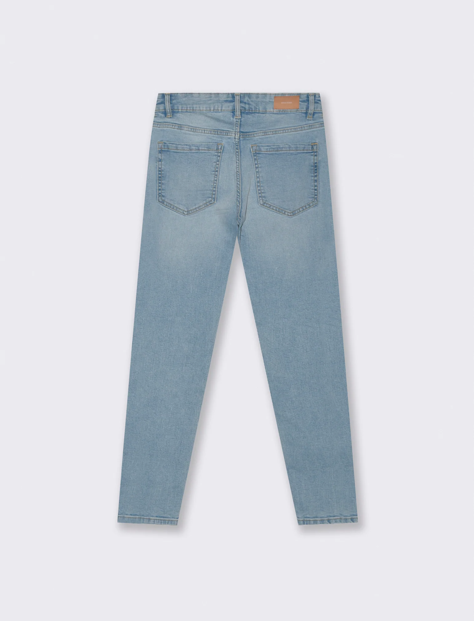 Jeans Skinny Vita Bassa con Tasche Retro - Denim - Image 2