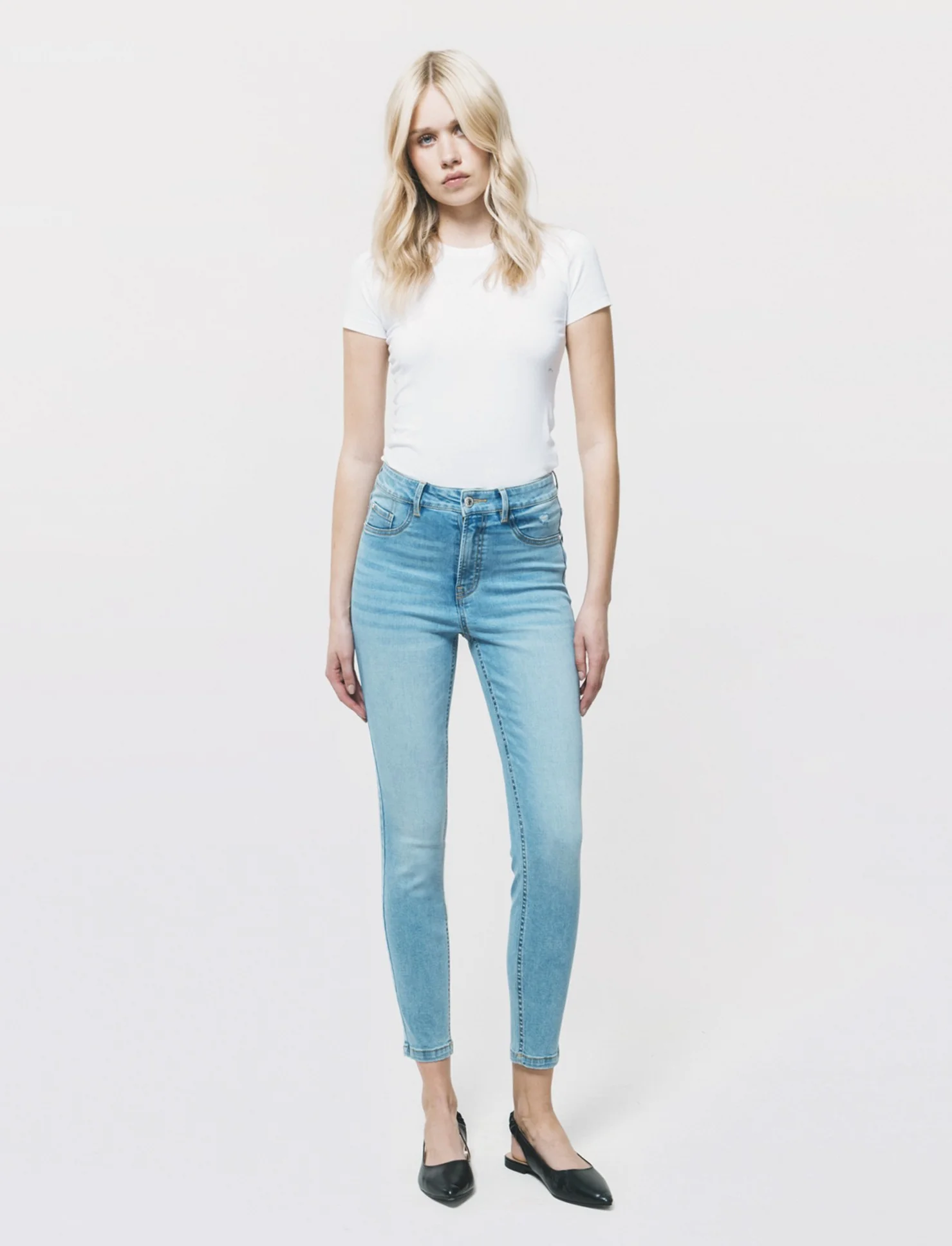 JEANS SKINNY VITA REGOLARE - Denim - Image 3