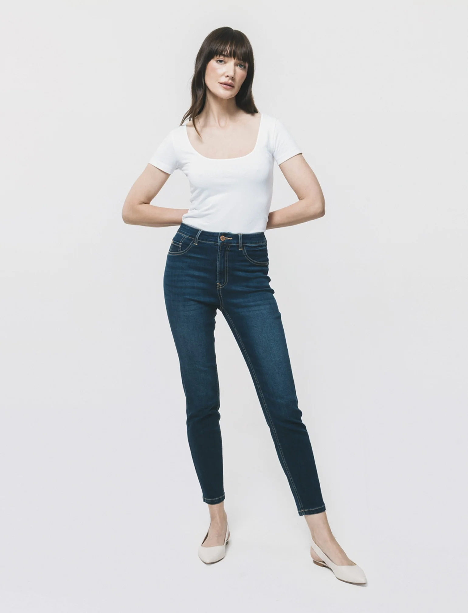 JEANS SKINNY VITA REGOLARE - DENIM SCURO - Image 3