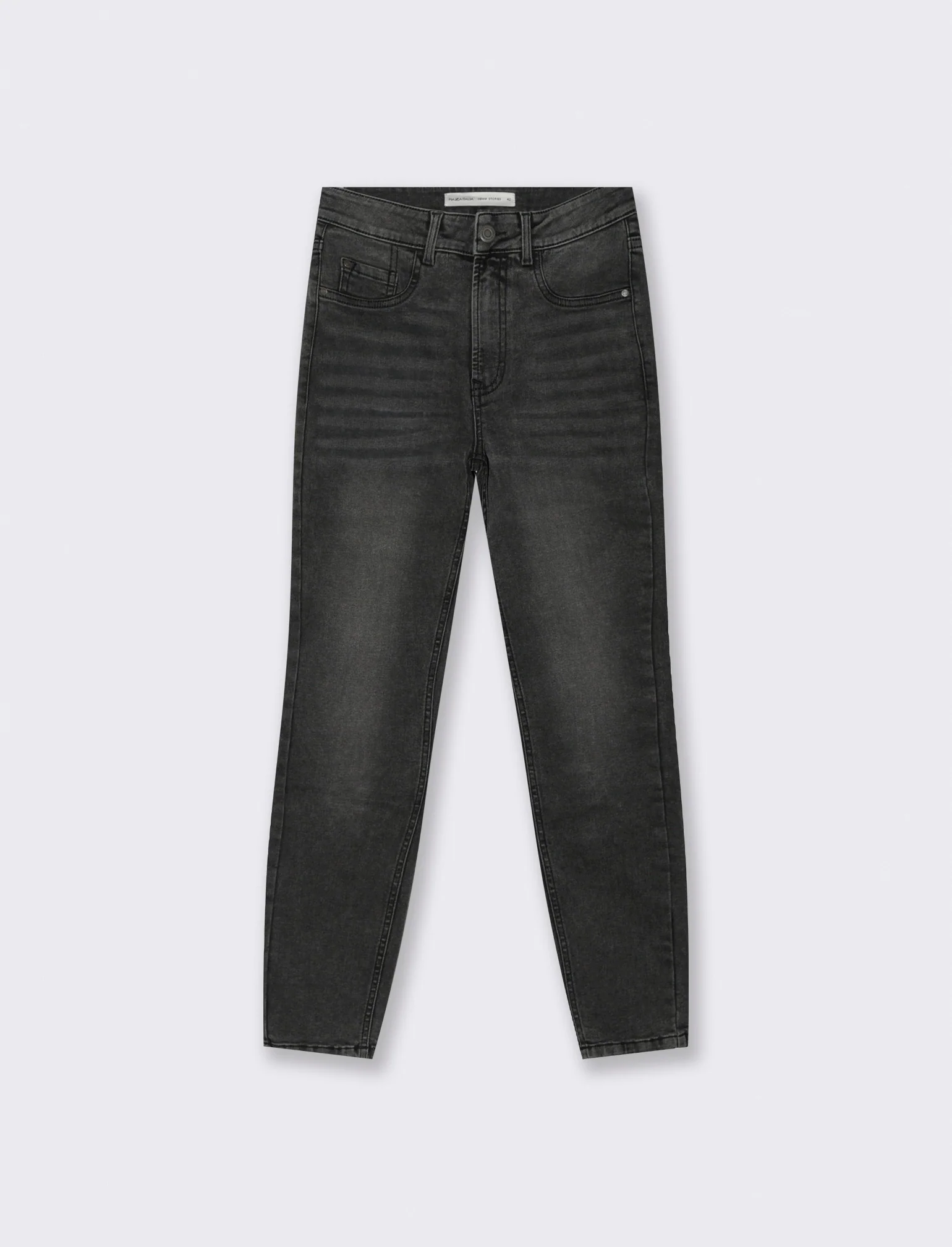 JEANS SKINNY VITA REGOLARE - Nero