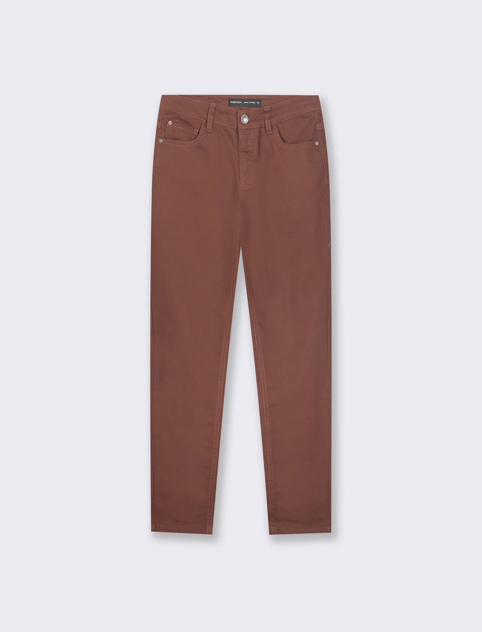 JEANS SKYNNY REGULAR WAIST - Marrone cioccolato