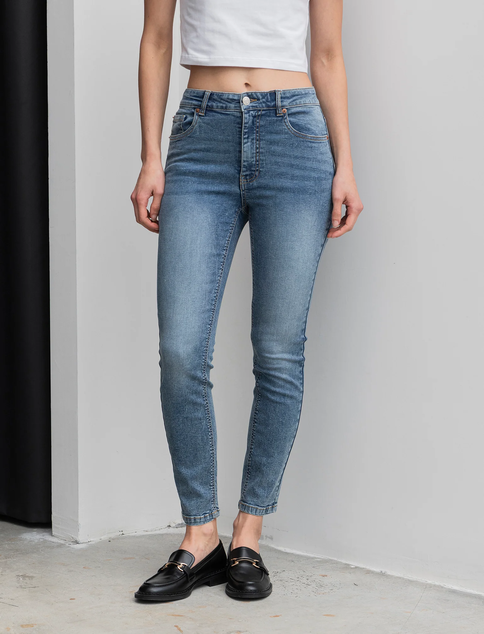 JEANS SKYNNY VITA ALTA - Denim - Image 3