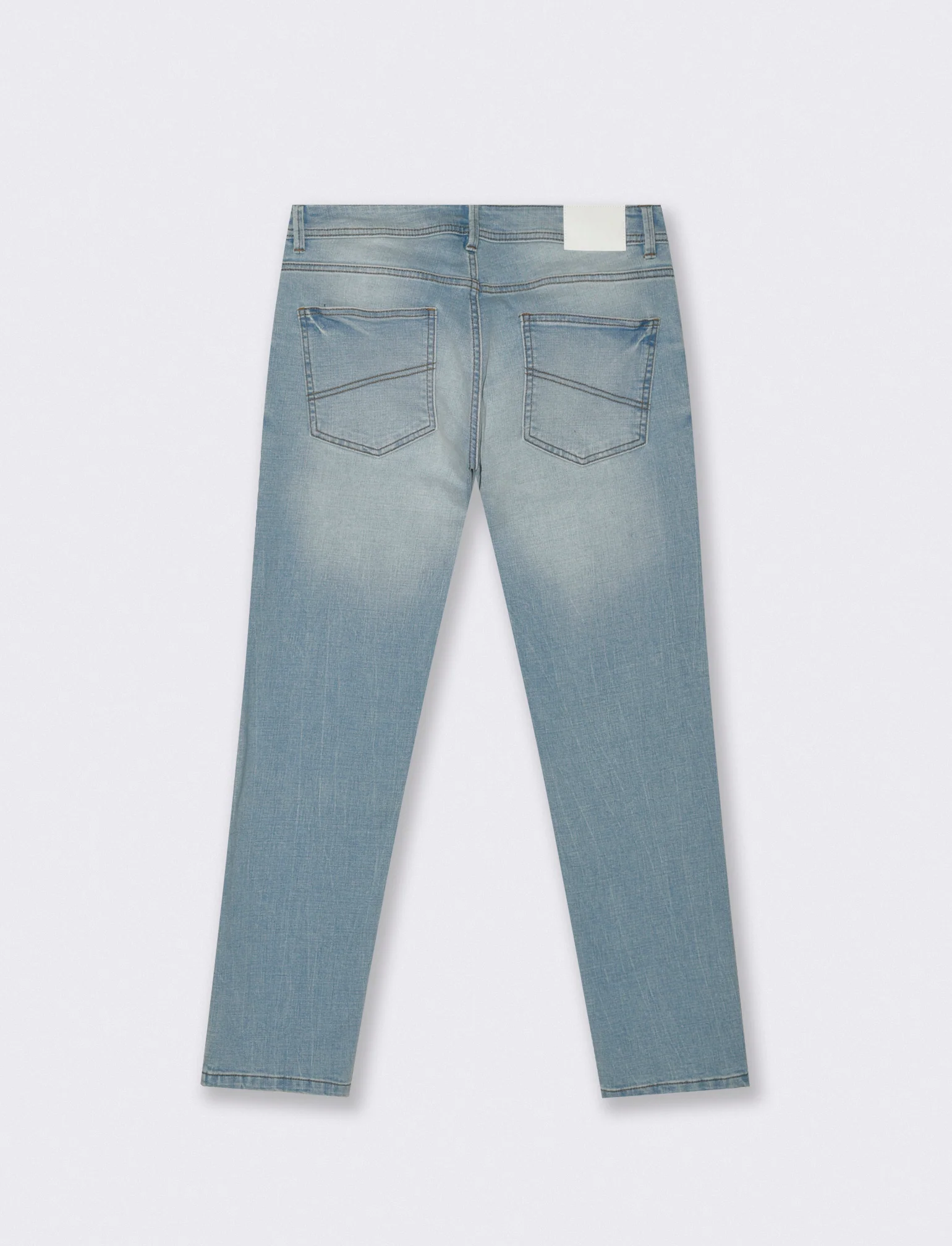 Jeans slim fit blu chiaro effetto slavato - Denim chiaro - Image 4