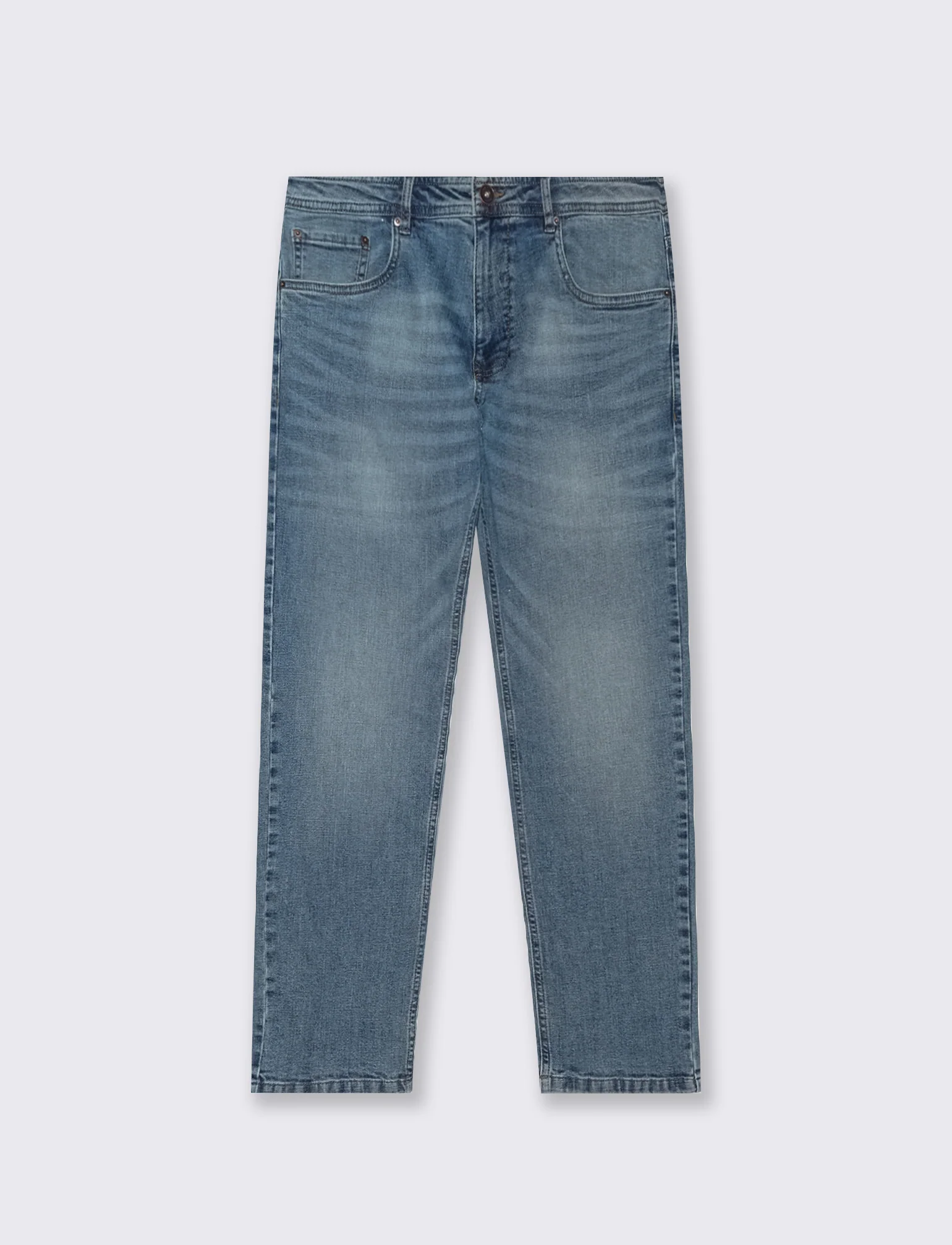 Jeans slim fit blu chiaro effetto slavato - Denim chiaro