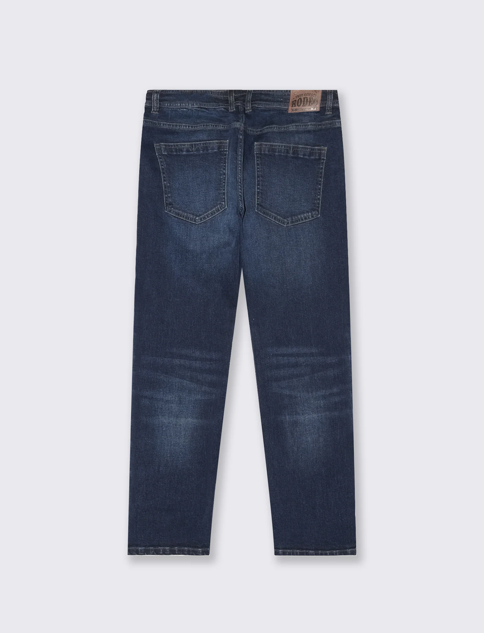 Jeans Slim Fit Blu Scuro Effetto Slavato - DENIM SCURO - Image 2