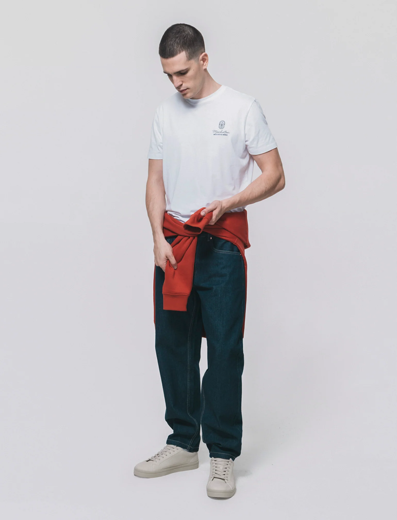 JEANS STRAIGHT FIT LAVAGGIO ZERO BLU - DENIM SCURO - Image 3