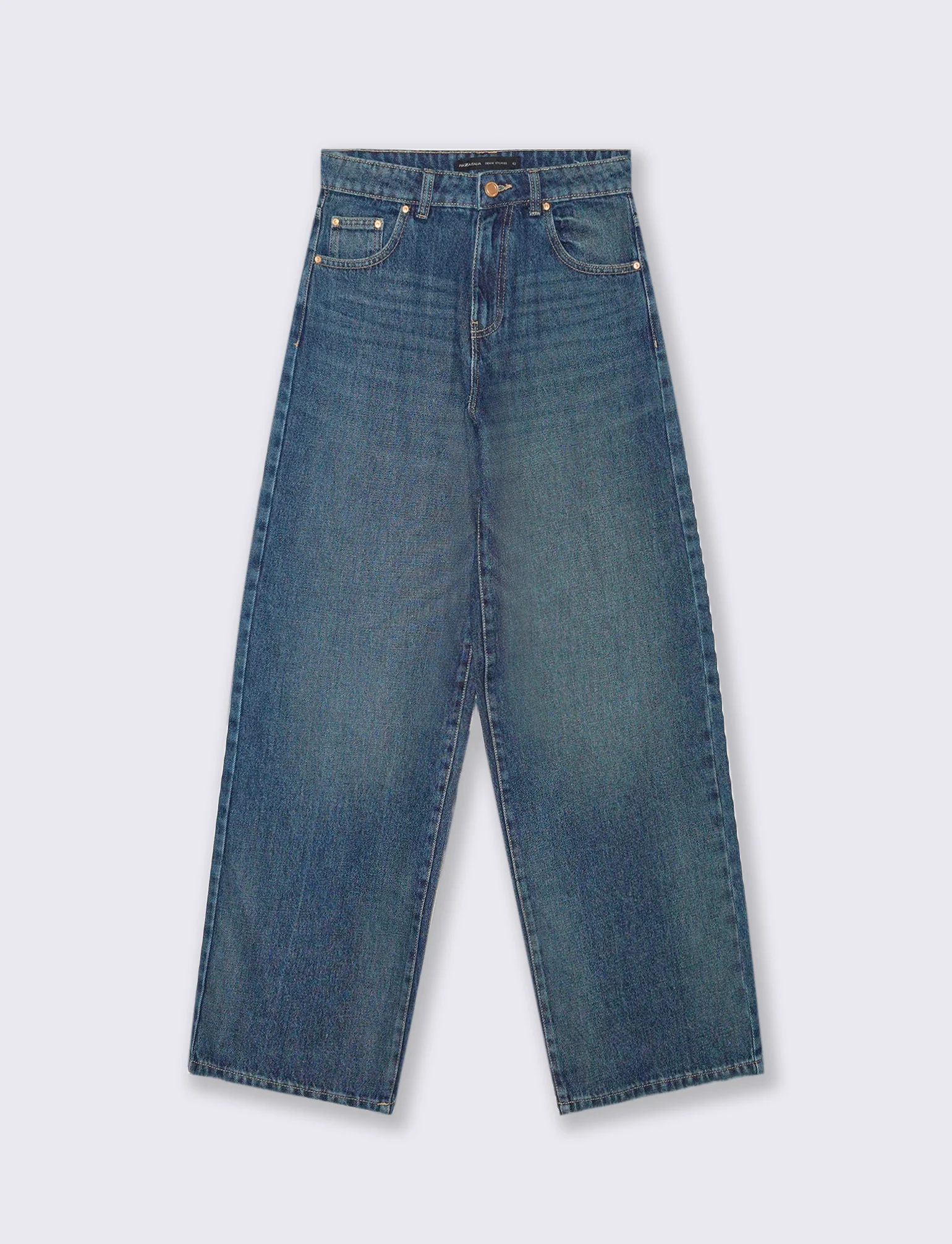 JEANS WIDE LEG - DENIM SCURO