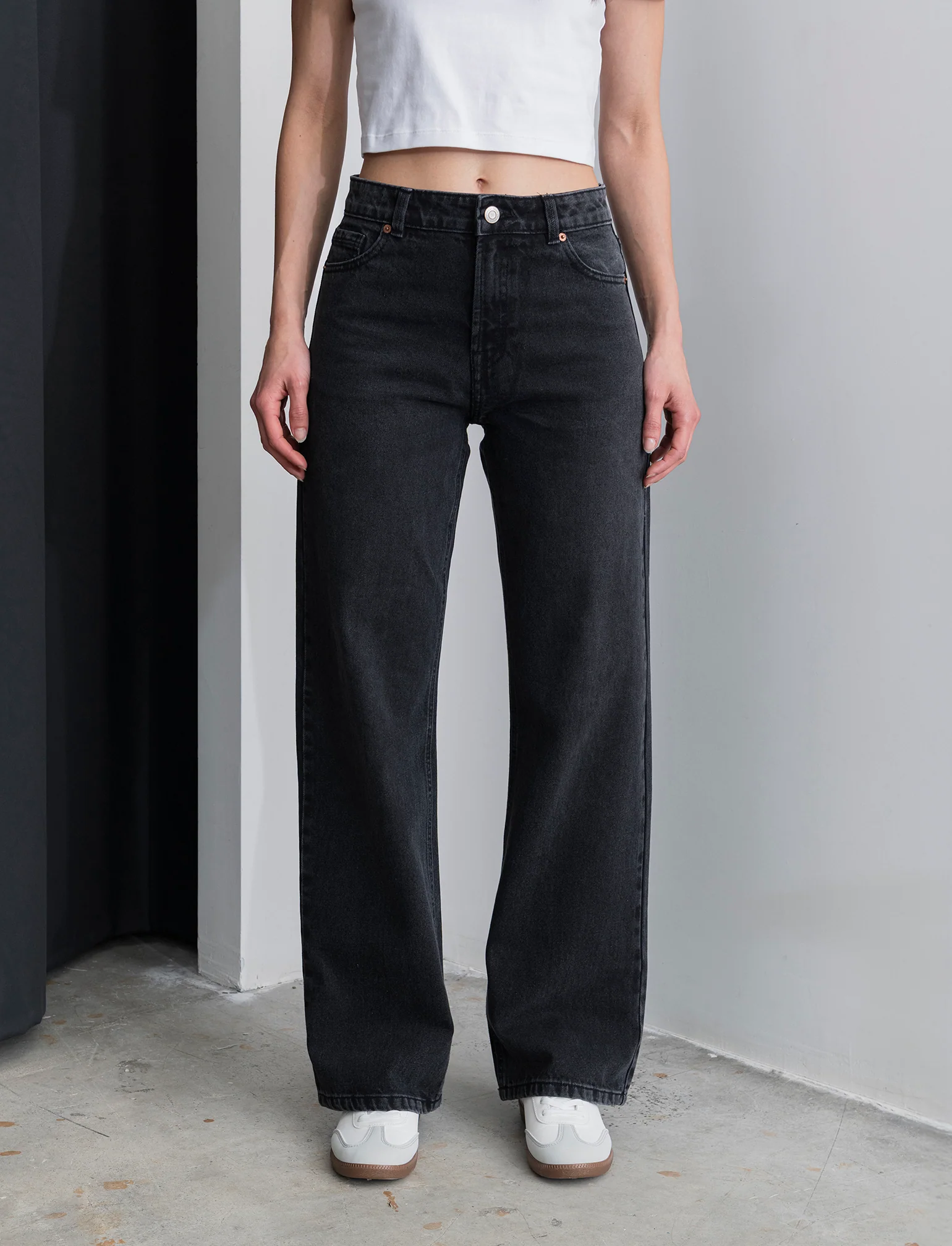 JEANS WIDE LEG - Nero - Image 4