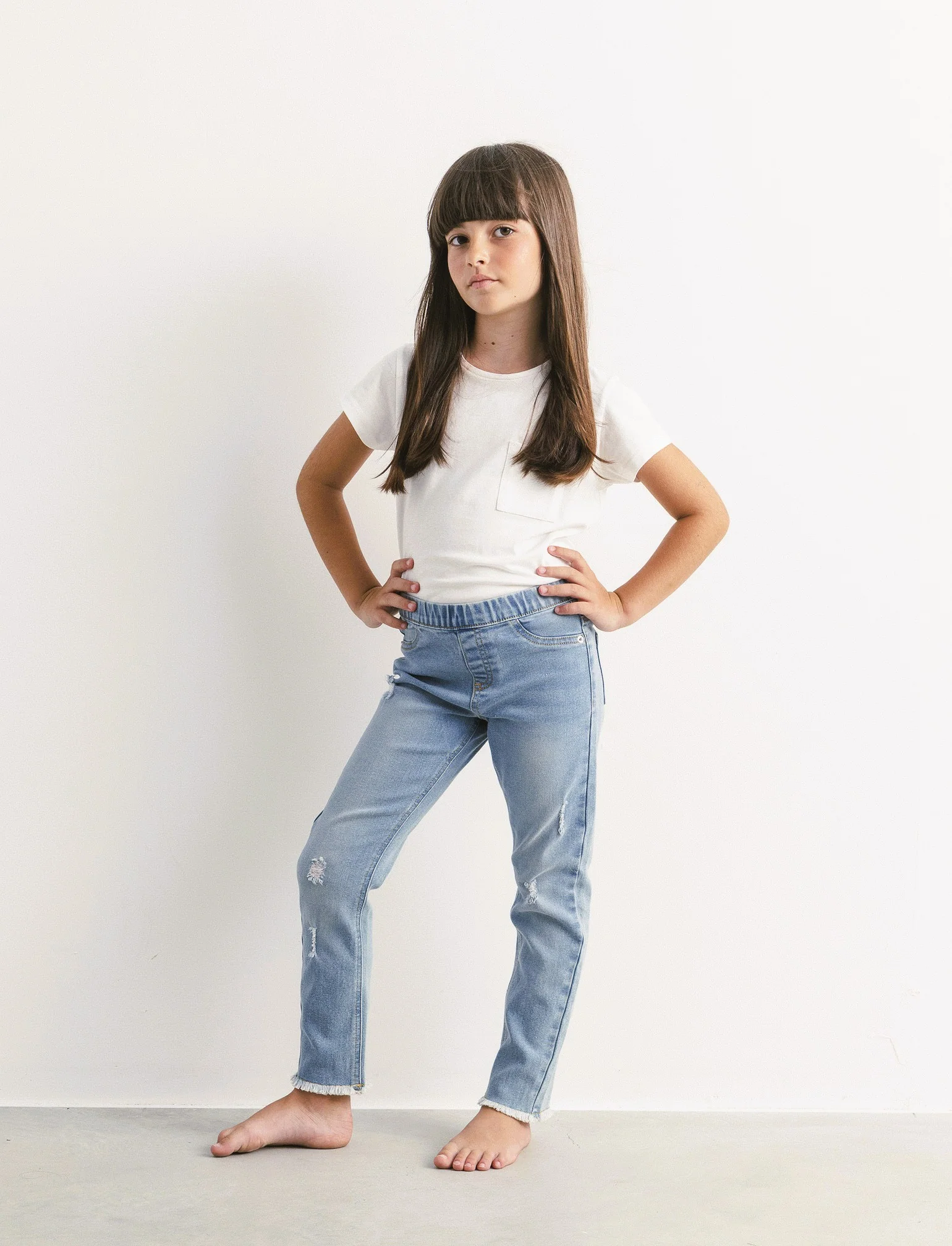 Jeggings aderente in denim - Denim chiaro