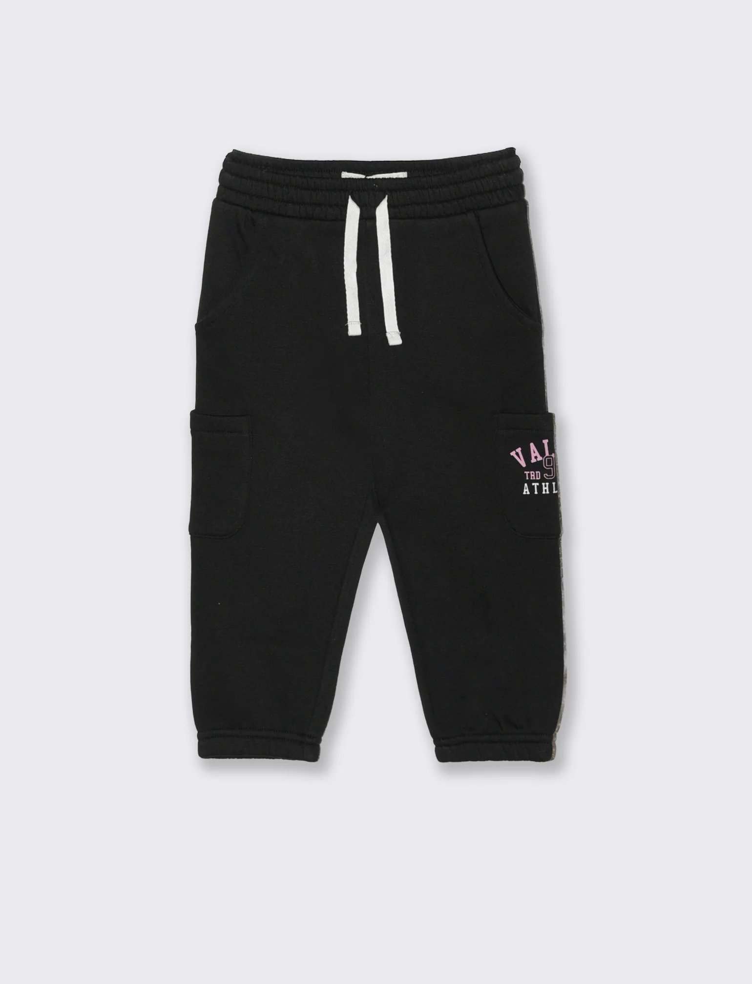 Jogger ampi con tasche e coulisse - Nero