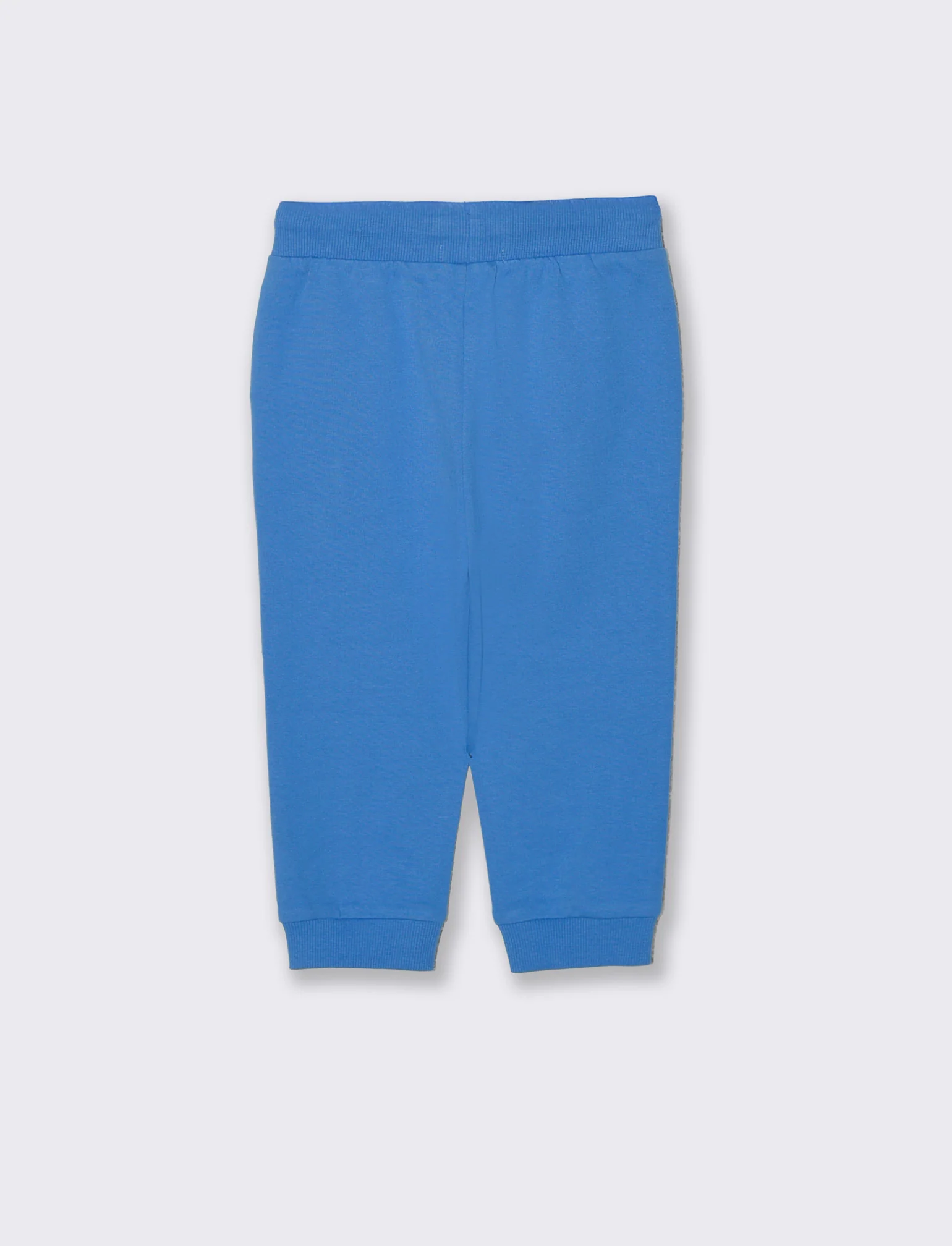 Jogger basici con etichetta sportiva - Blu oceano - Image 2