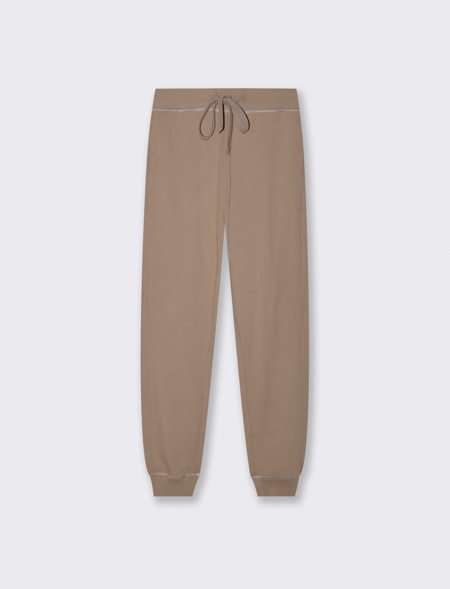 JOGGER BASICO CON ELASTICO E CULISSE - Grigio tortora