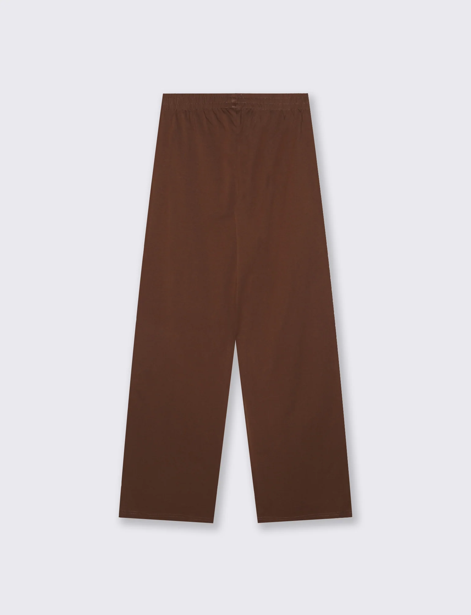 Jogger Basico con Elastico e Tasche - Marrone cioccolato