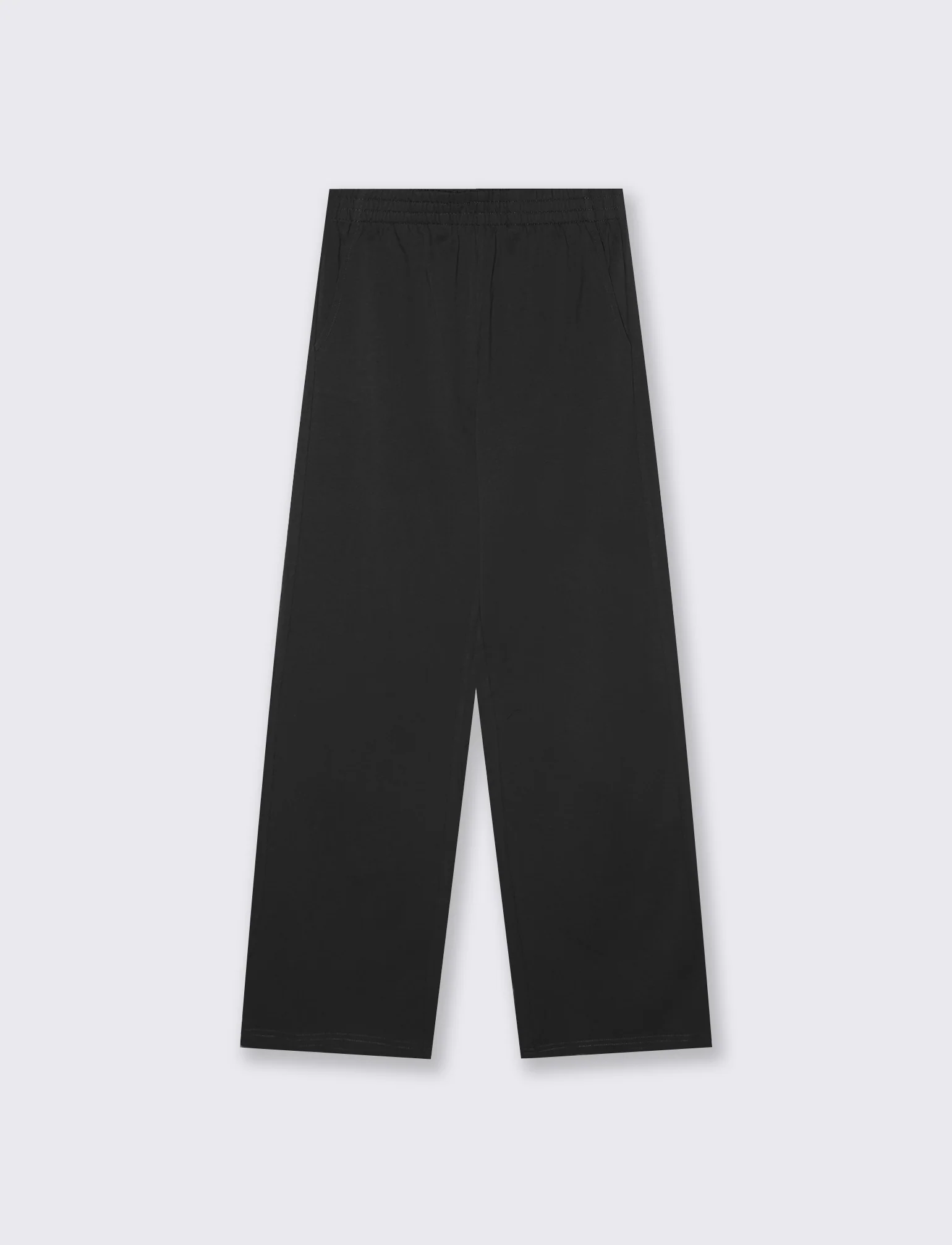 Jogger Basico con Elastico e Tasche - Nero