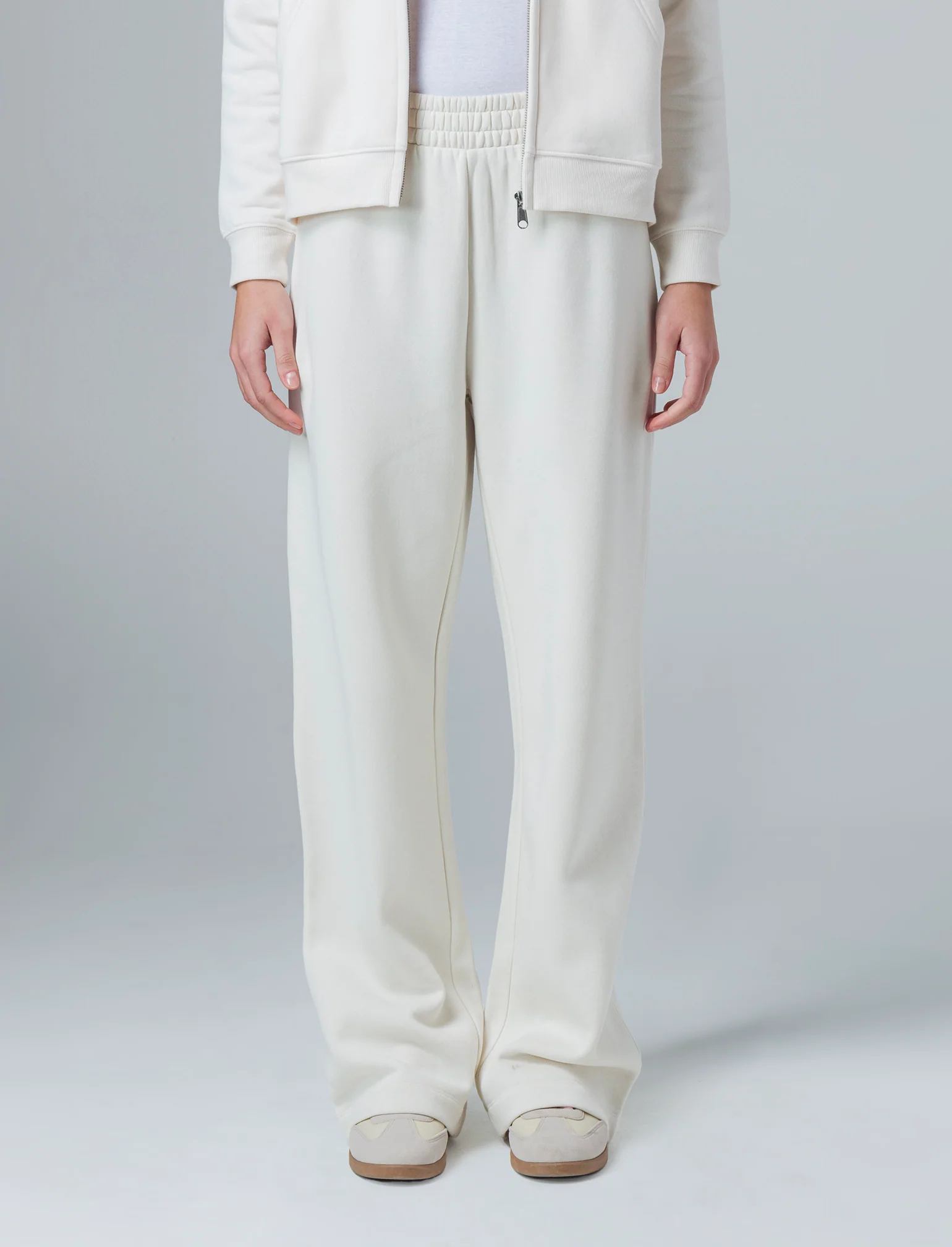 Jogger basico flare da donna - Avorio