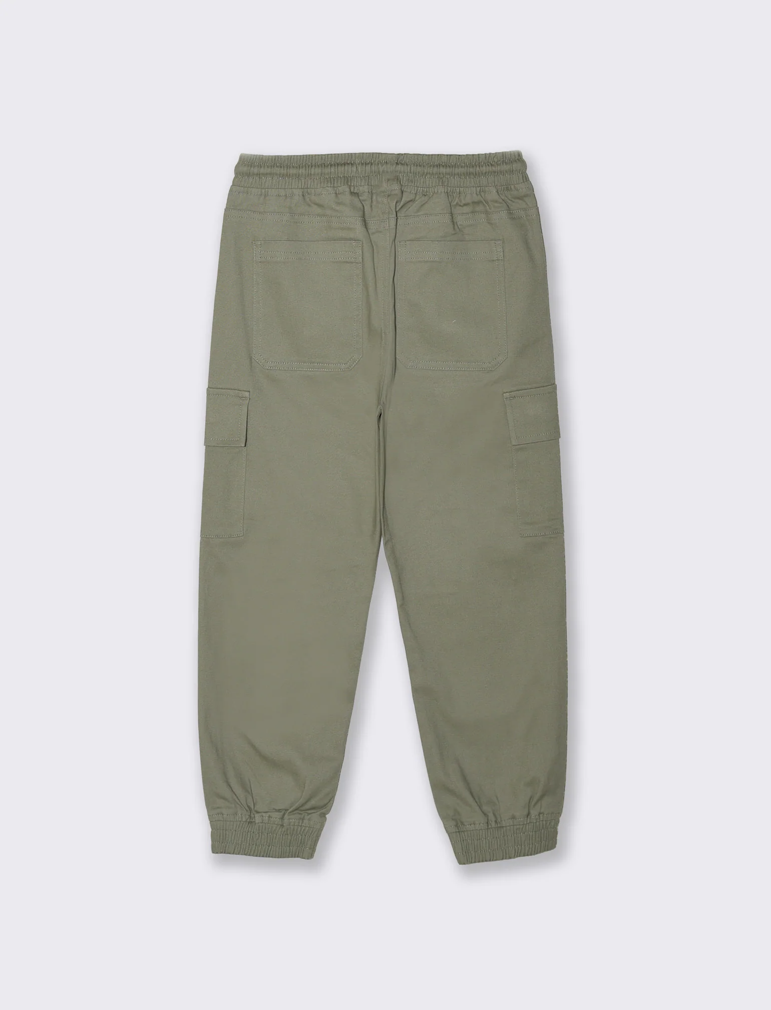 Jogger cargo in cotone con tasconi - Verde salvia - Image 3