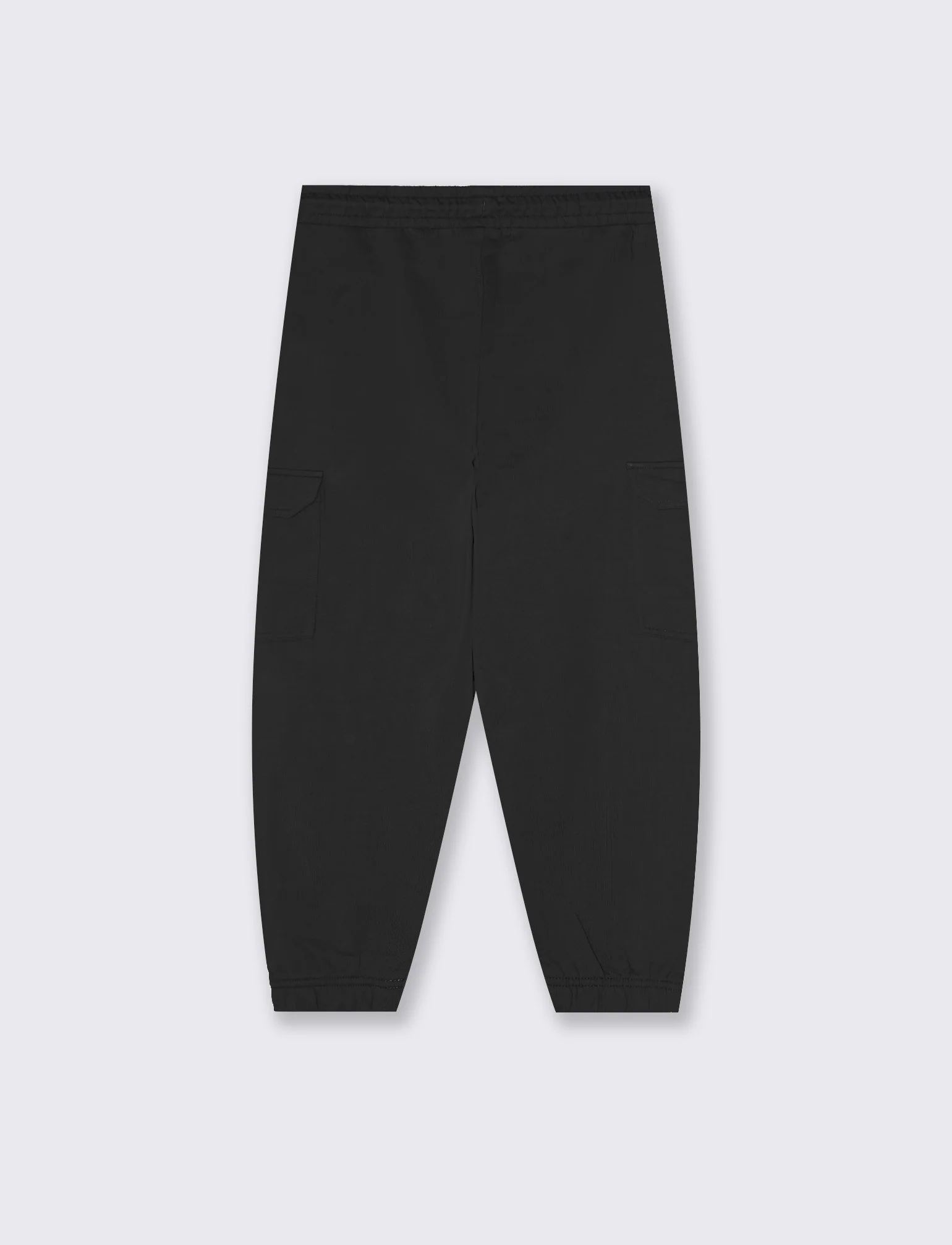 Jogger Cargo in Felpa con Coulisse - Nero - Image 2