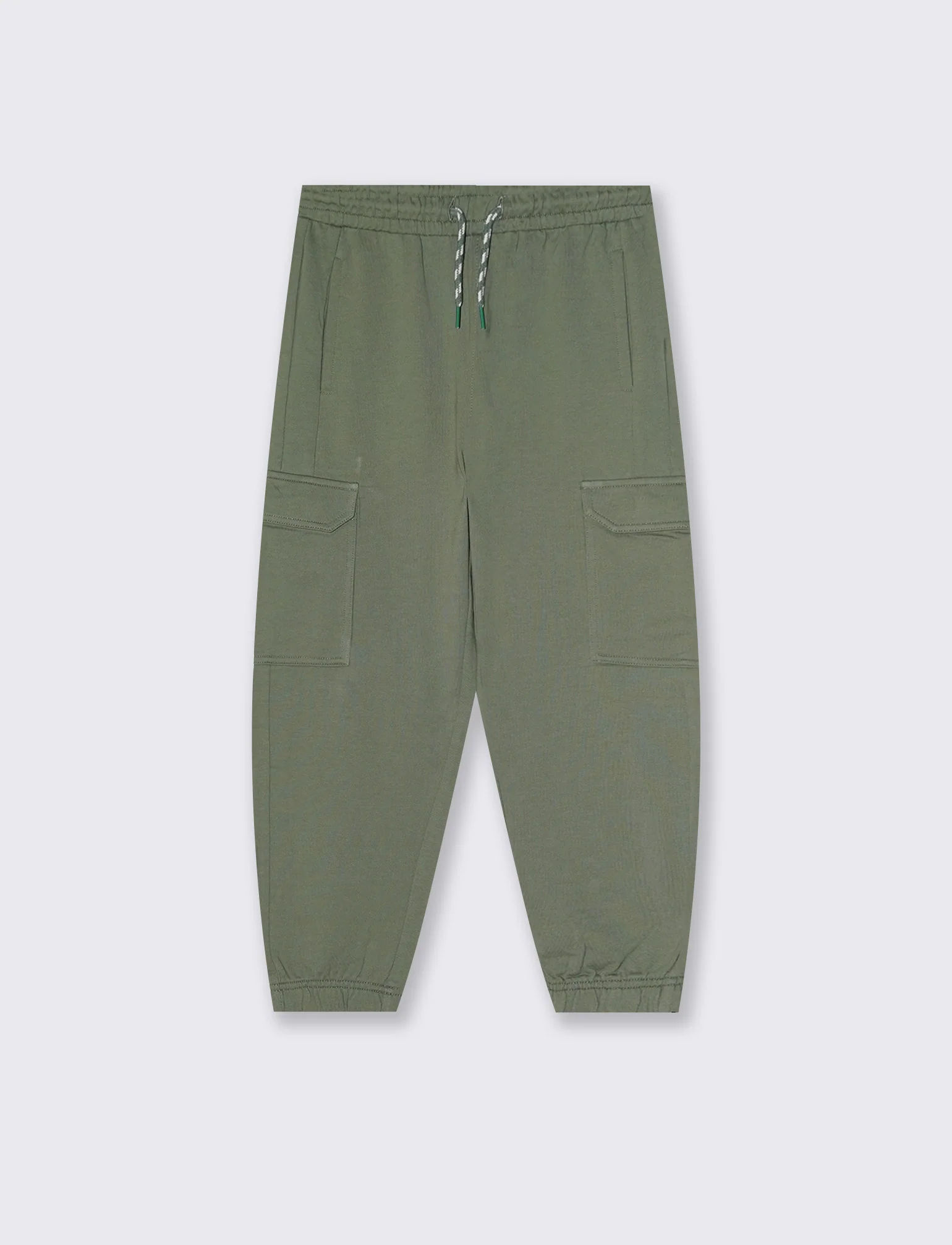 Jogger Cargo in Felpa con Coulisse - Verde salvia