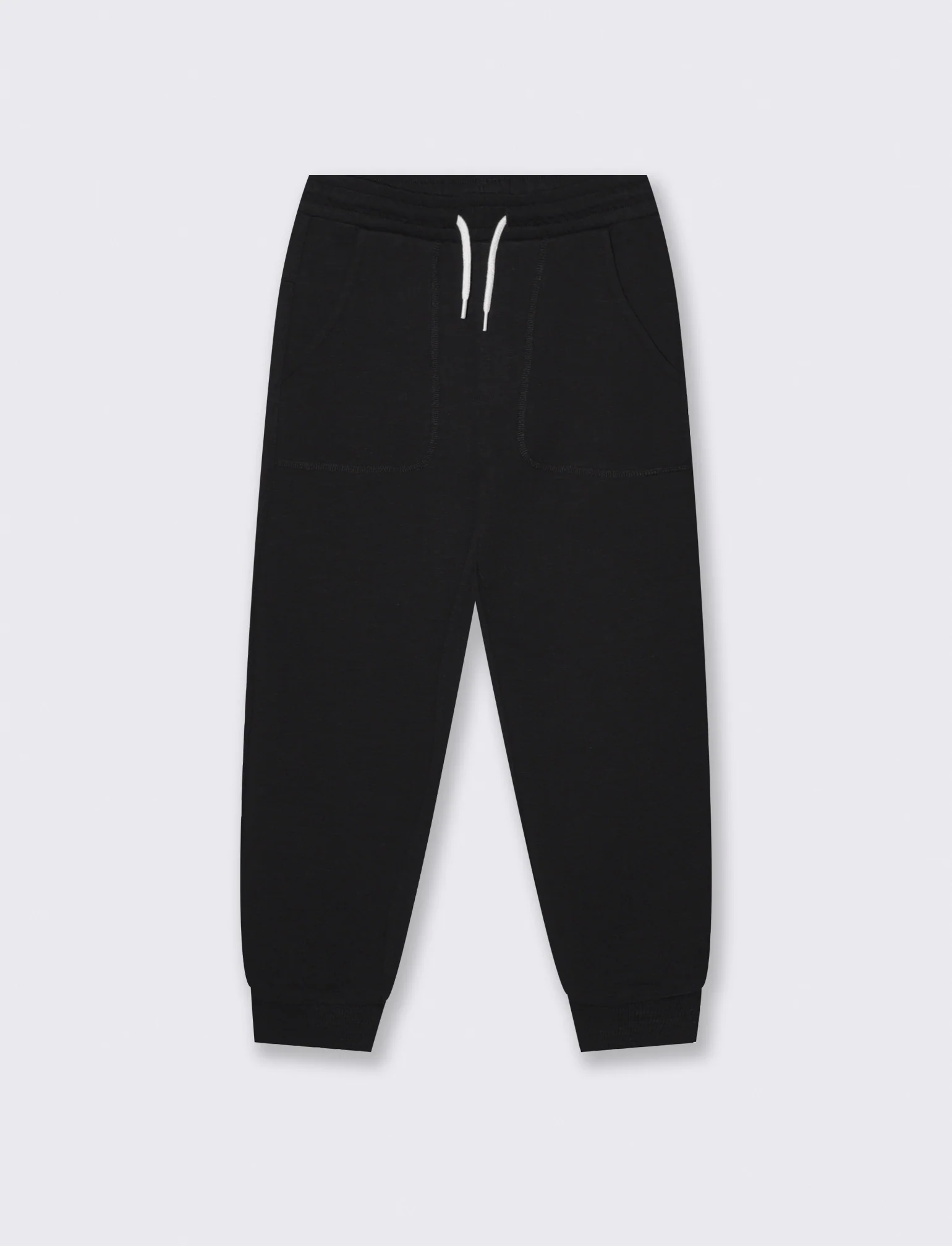 Jogger Comfort in Cotone Fiammato - Nero