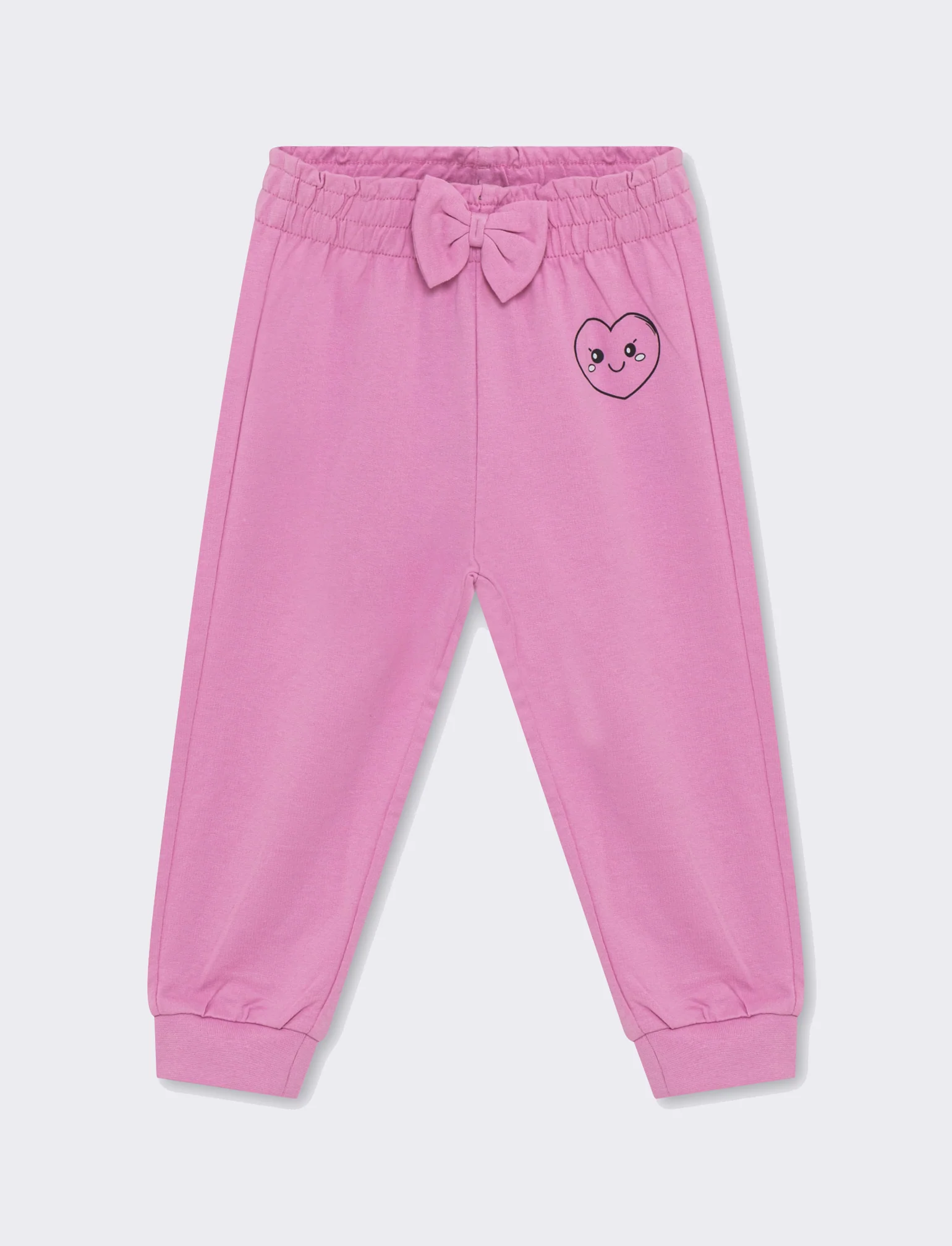 Jogger con fiocco da neonata - Rosa