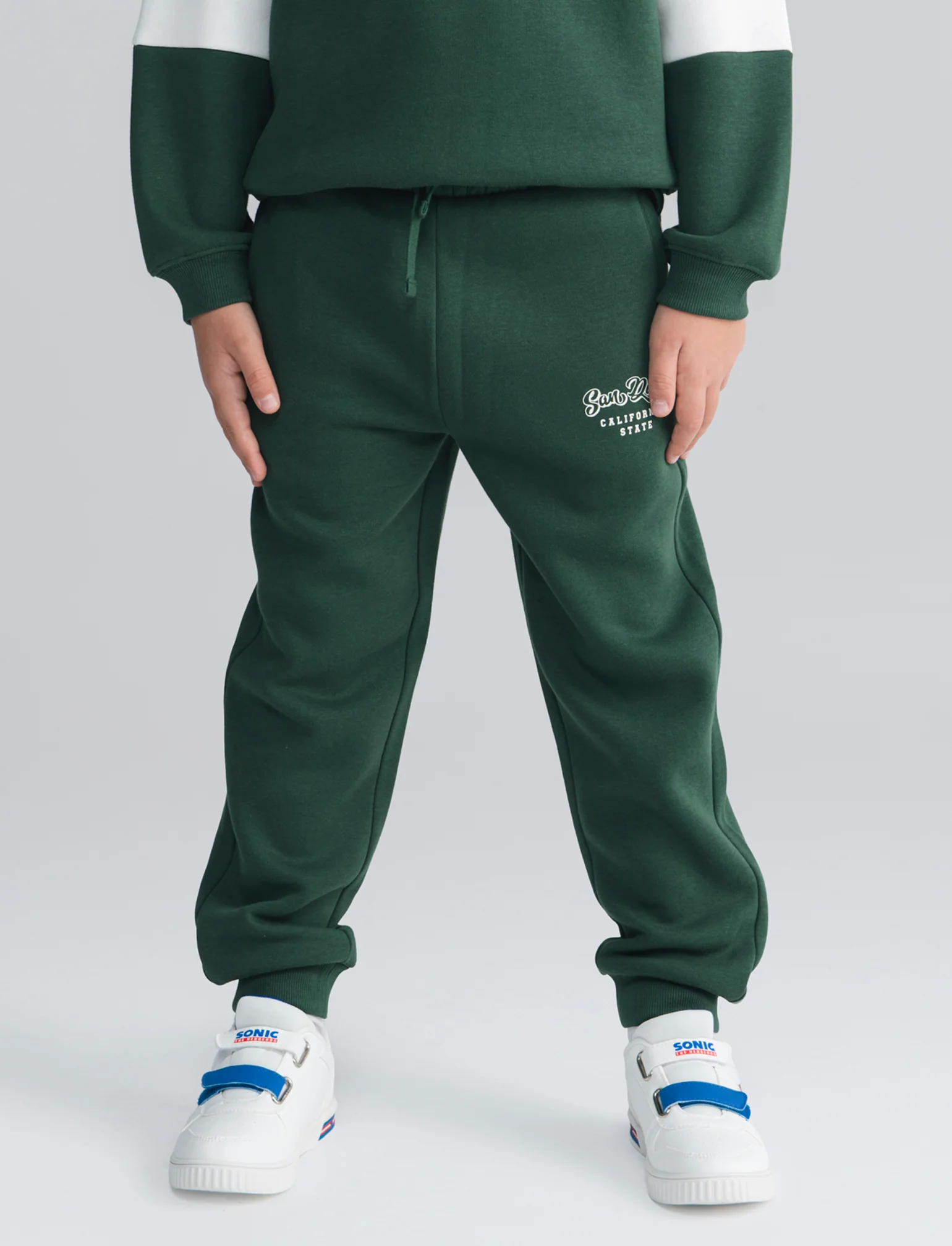 Jogger con Stampa Casual e Colorati - Verde abete - Image 4