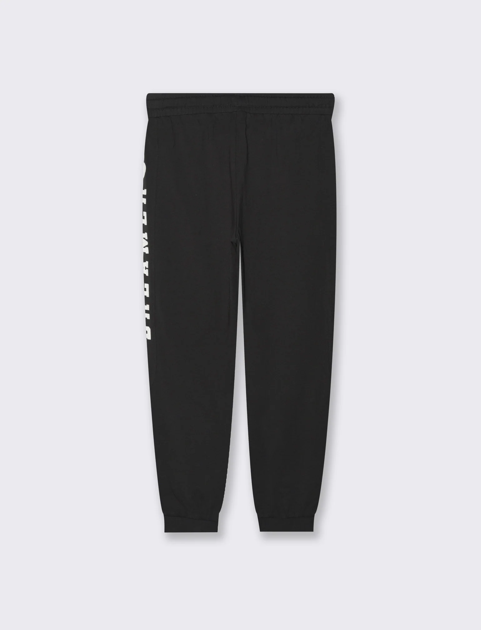 Jogger con tagli e stampa stile college da bambina - Nero - Image 2