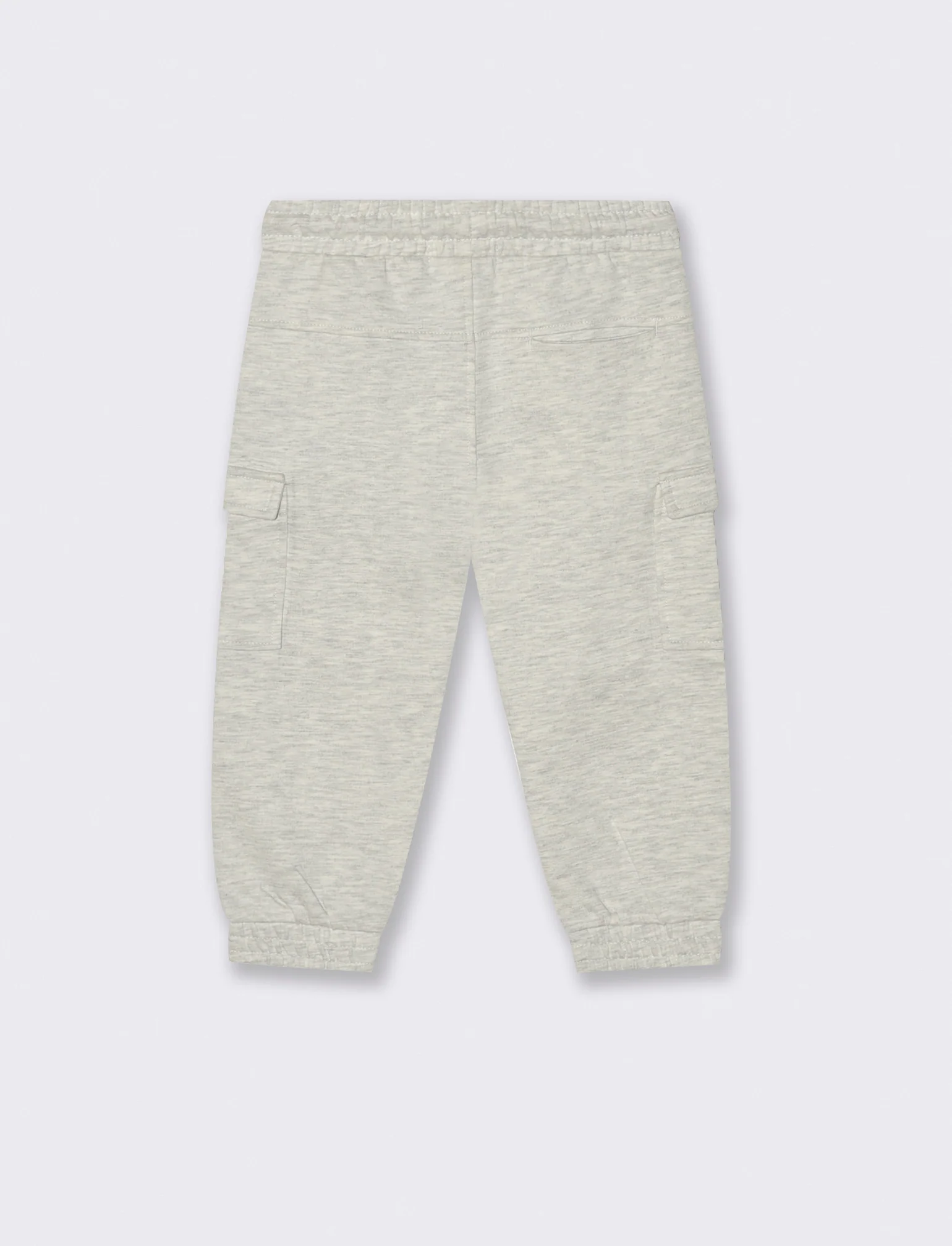 Jogger con tasche e piping - Grigio mel. - Image 2
