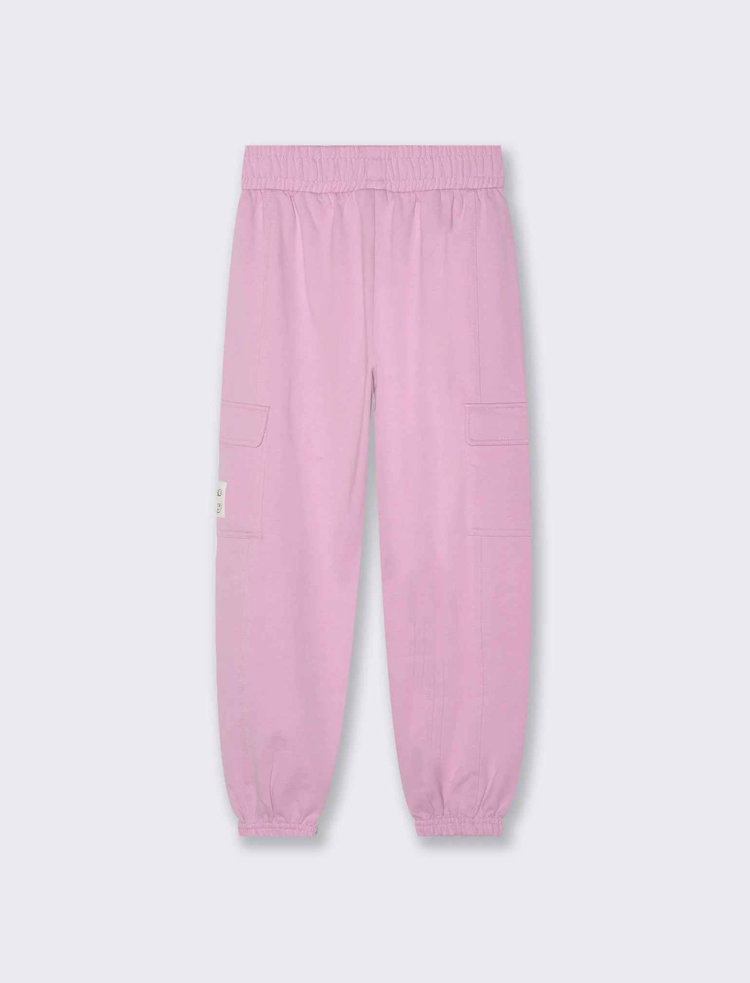 Jogger con tasconi in french terry da bambina - Rosa - Image 4