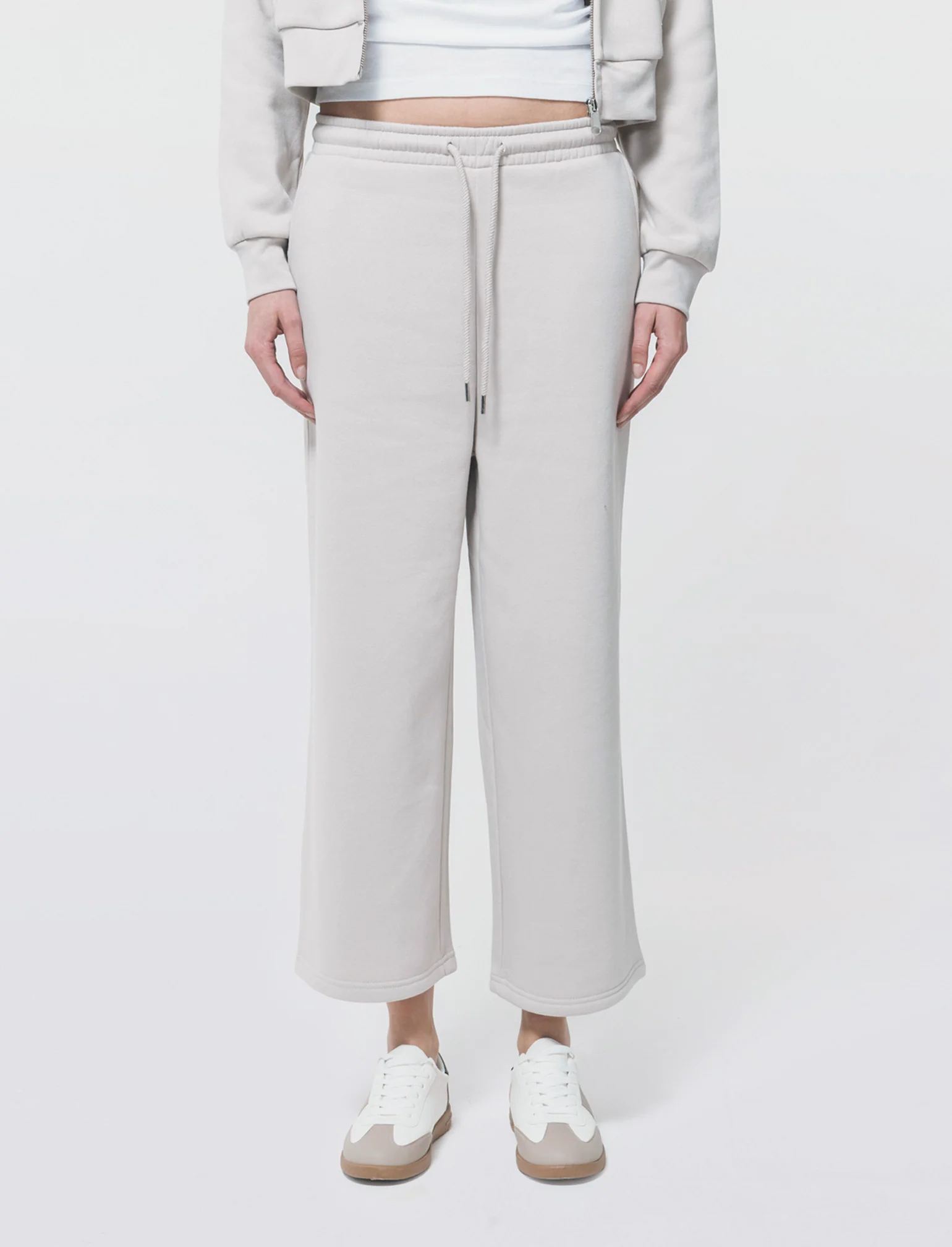 Jogger Culotte con Coulisse in Vita - Beige grano - Image 4
