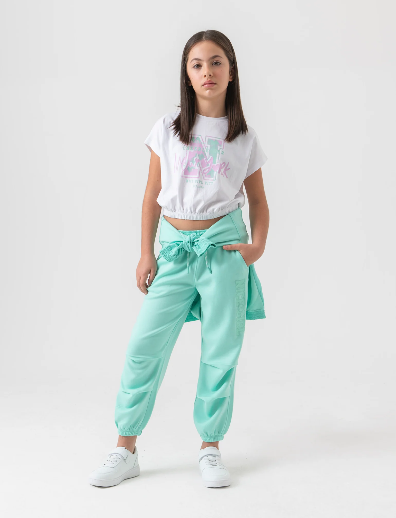 Jogger da bambina sportivo - Verde acqua - Image 3