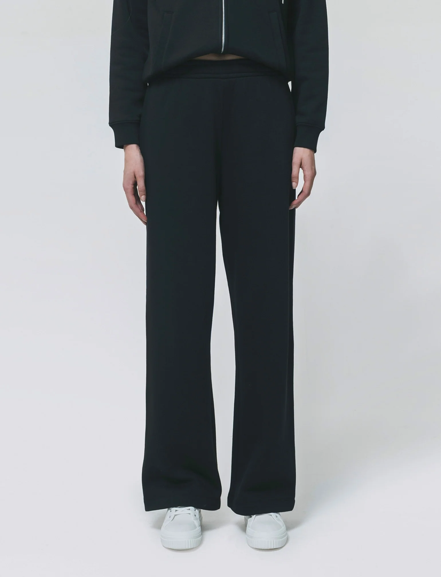 Jogger Flare con Elastico in Vita - Nero - Image 4