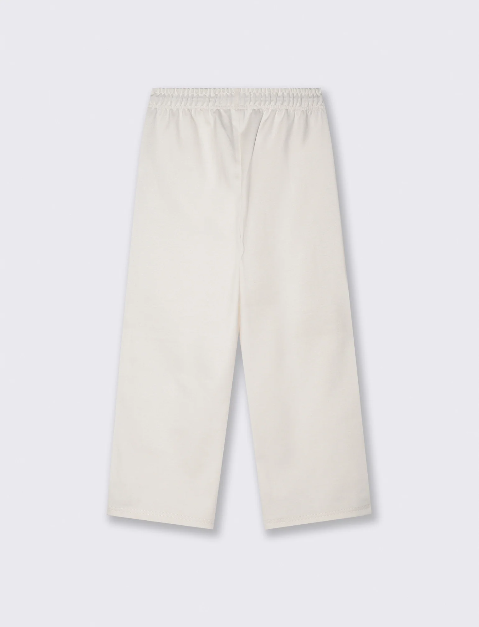 Jogger gamba dritta con bande a contrasto - Bianco burro - Image 2