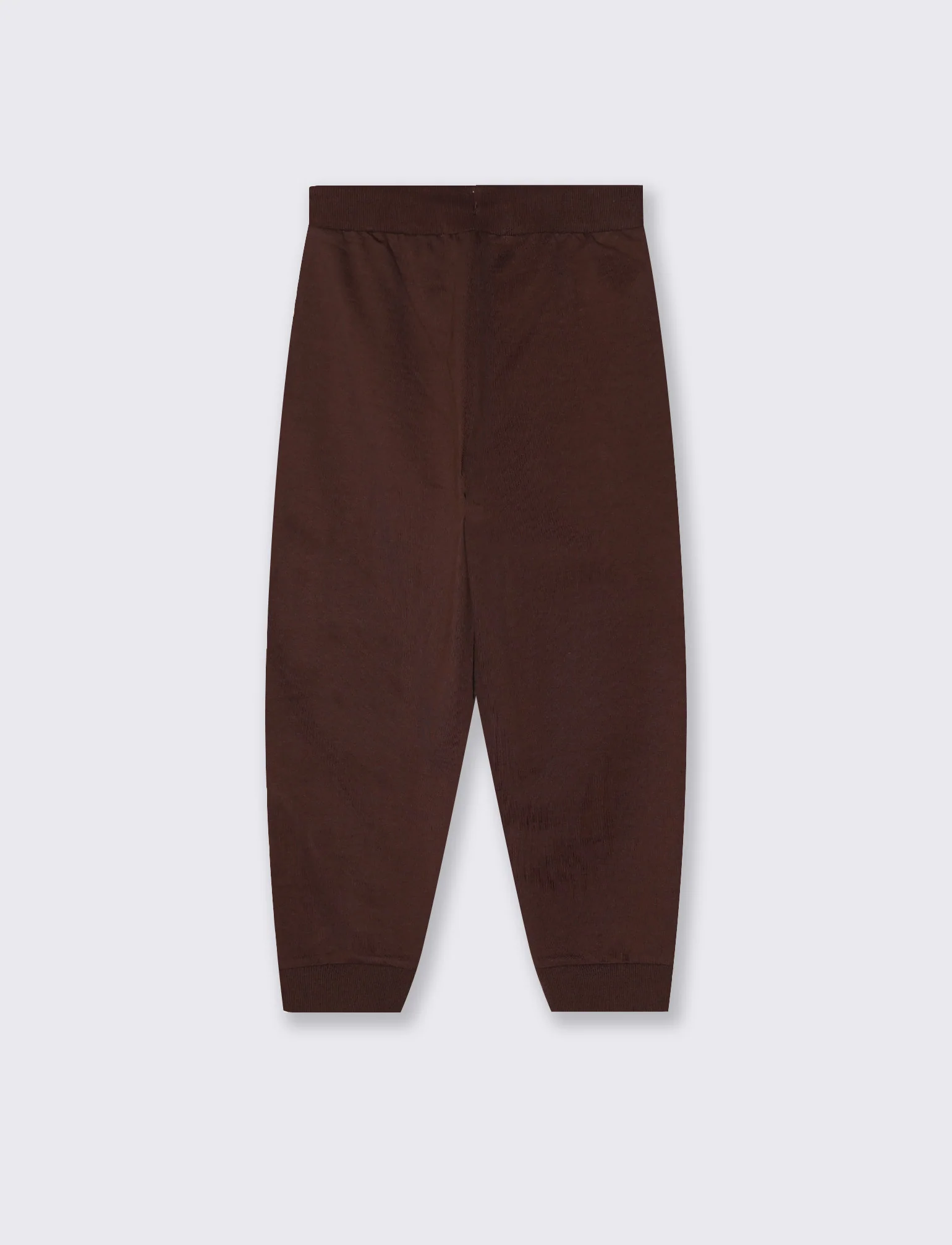Jogger in cotone con tasche e coulisse - Marrone cioccolato - Image 2