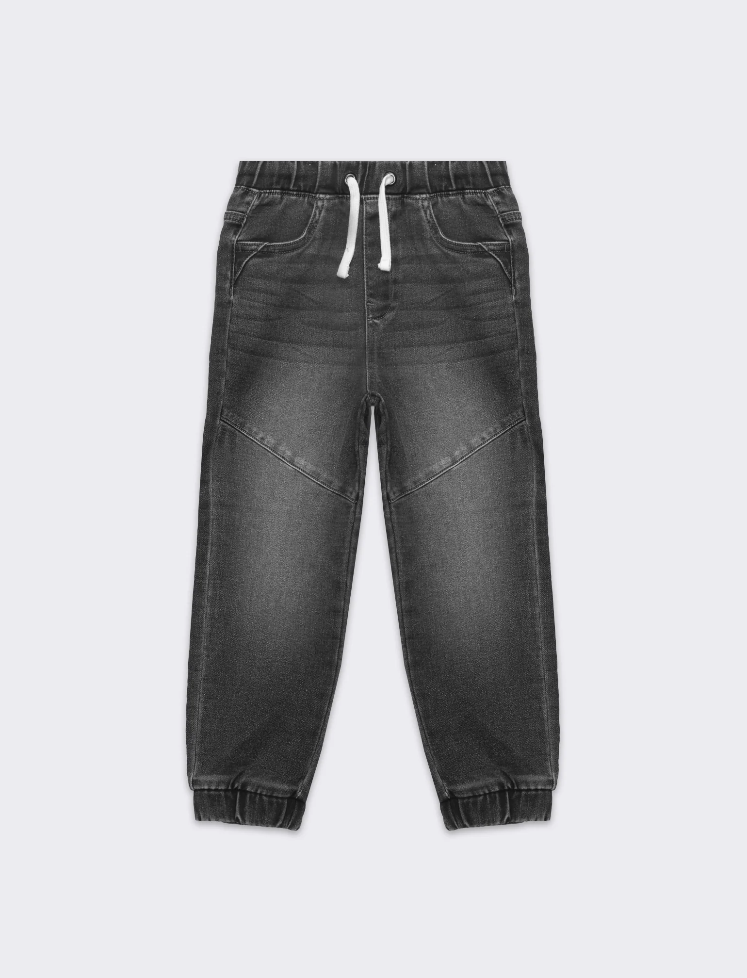 Jogger in denim da bambino - Grigio - Image 2