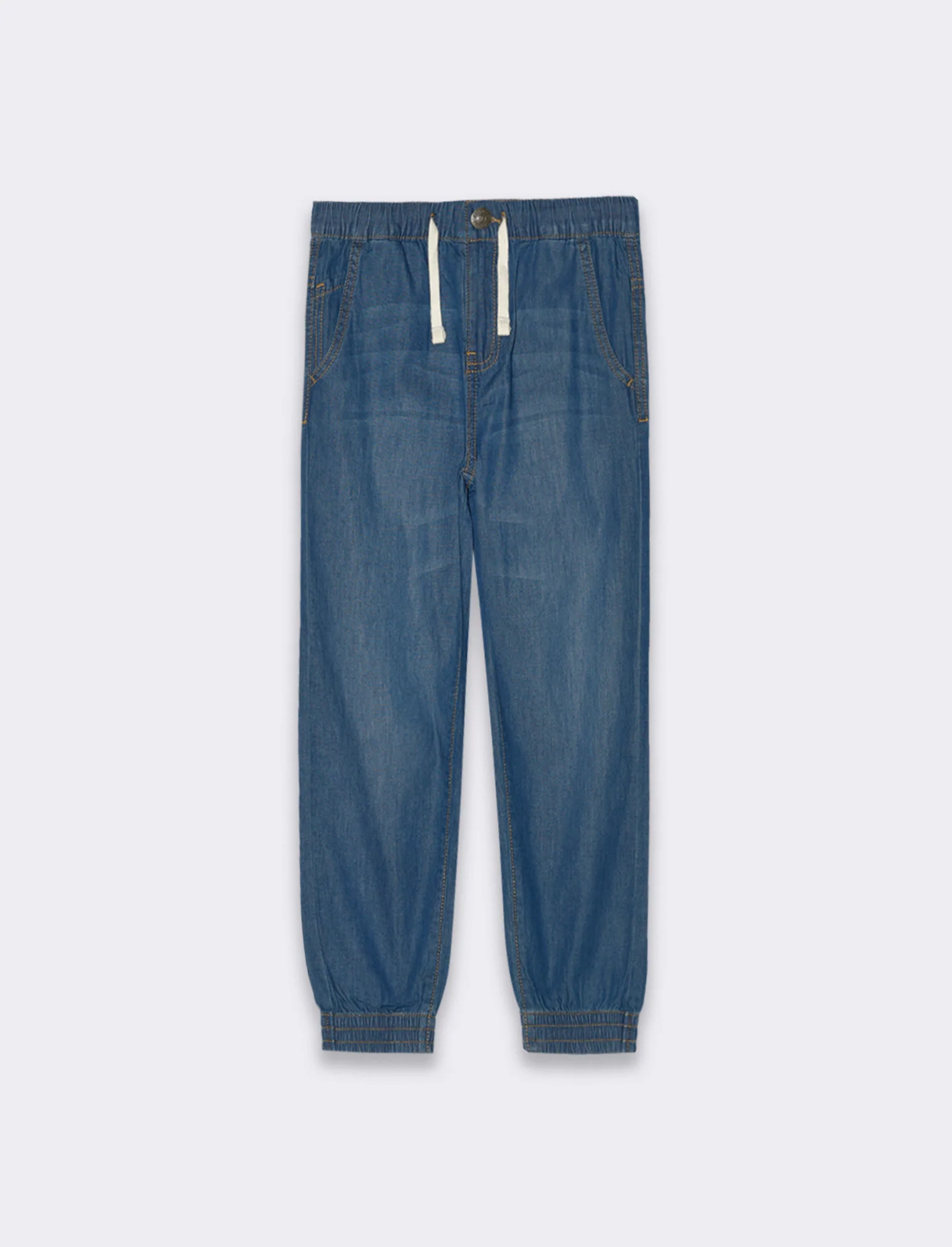 Jogger in denim leggero da bambino - Denim - Image 3