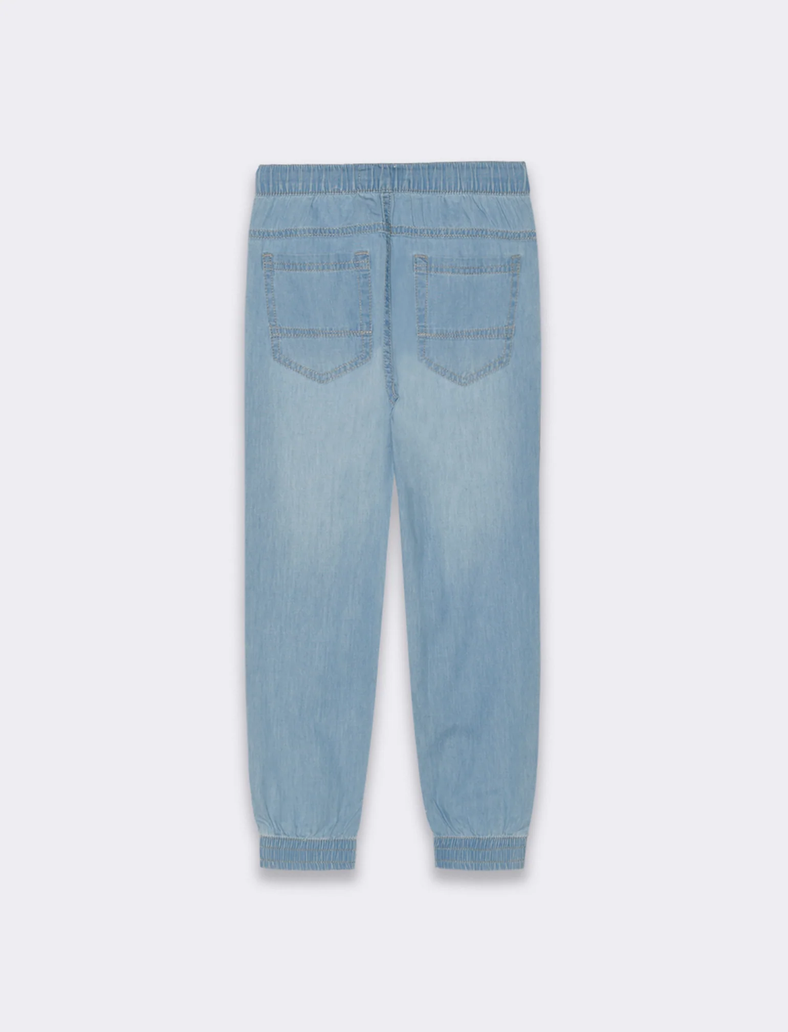 Jogger in denim leggero da bambino - Denim chiaro - Image 4