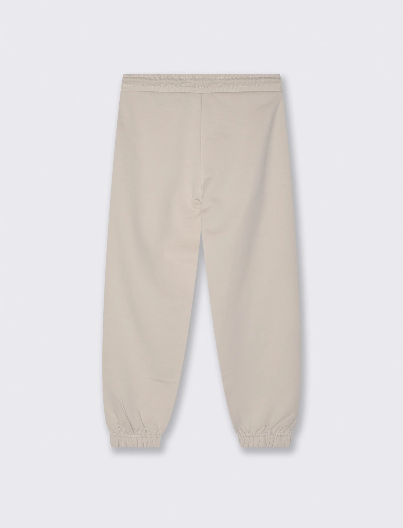 Jogger in felpa con coulisse e patch - Beige - Image 2