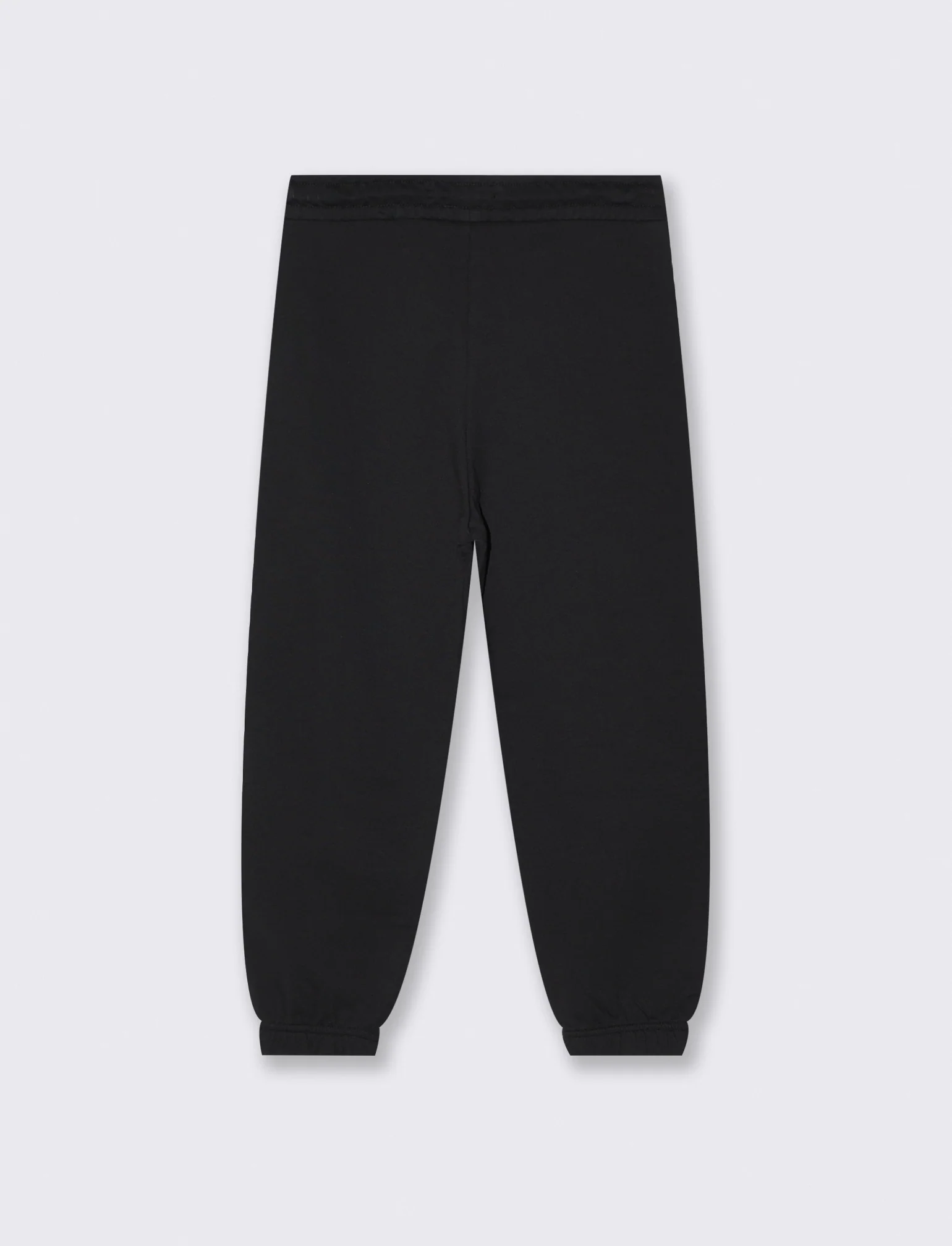 Jogger in felpa con coulisse e patch - Nero - Image 2