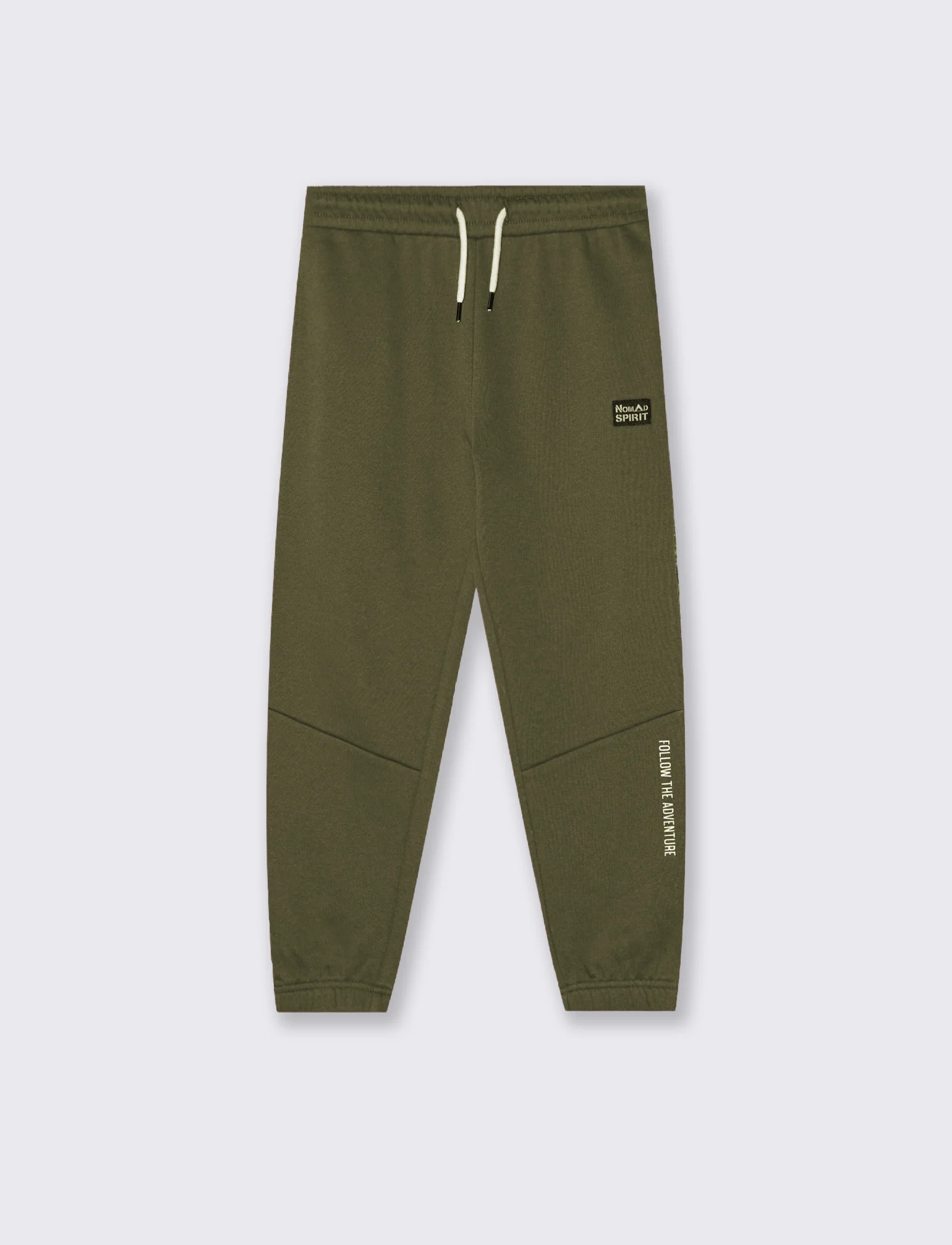 Jogger in Felpa con Coulisse e Patch - Verde militare