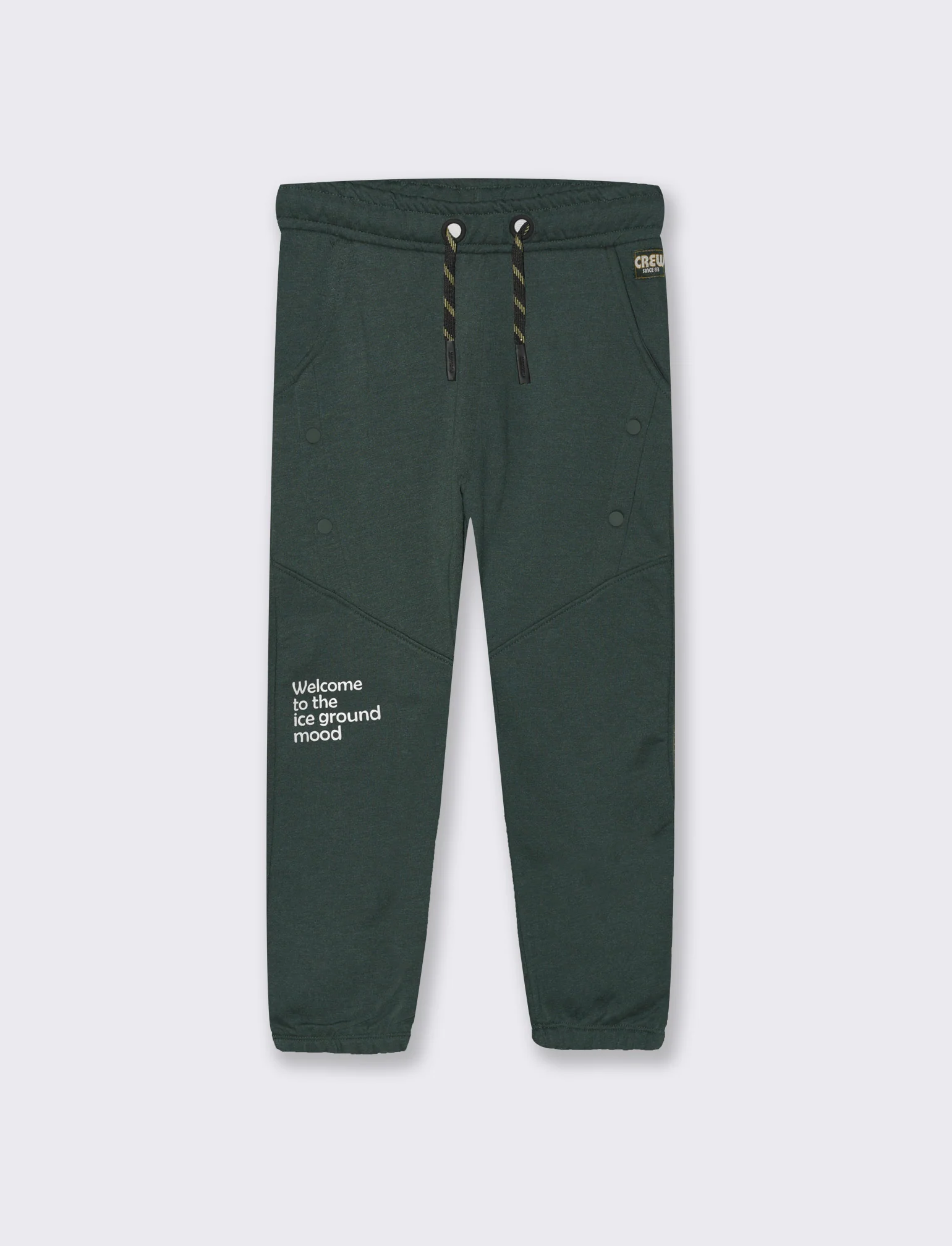 Jogger in felpa con tagli da bambino da bambino - Verde