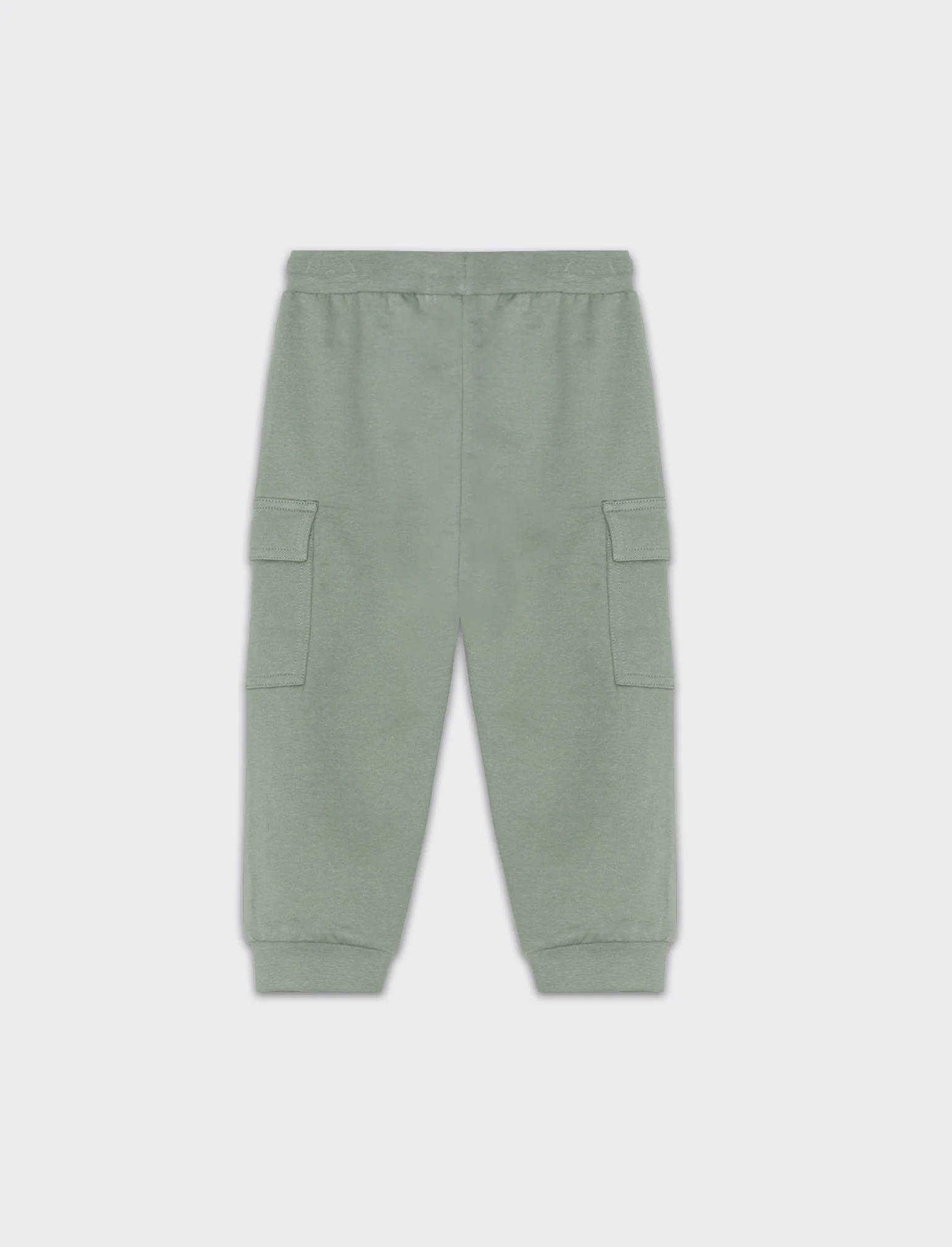 Jogger in felpa da neonato - Verde salvia - Image 2