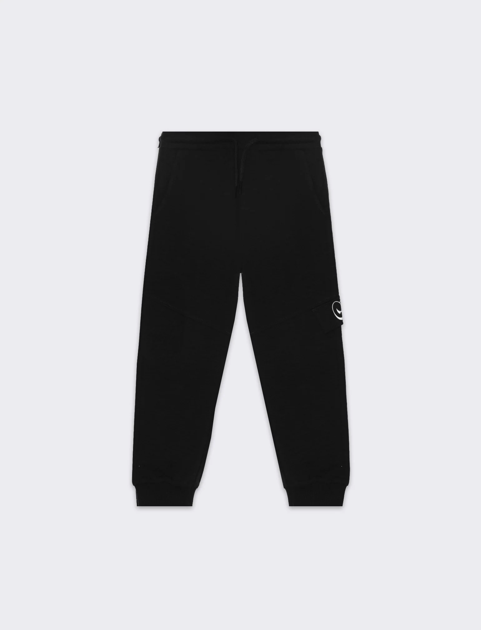 Jogger in felpa fiammata da bambino - Nero - Image 3