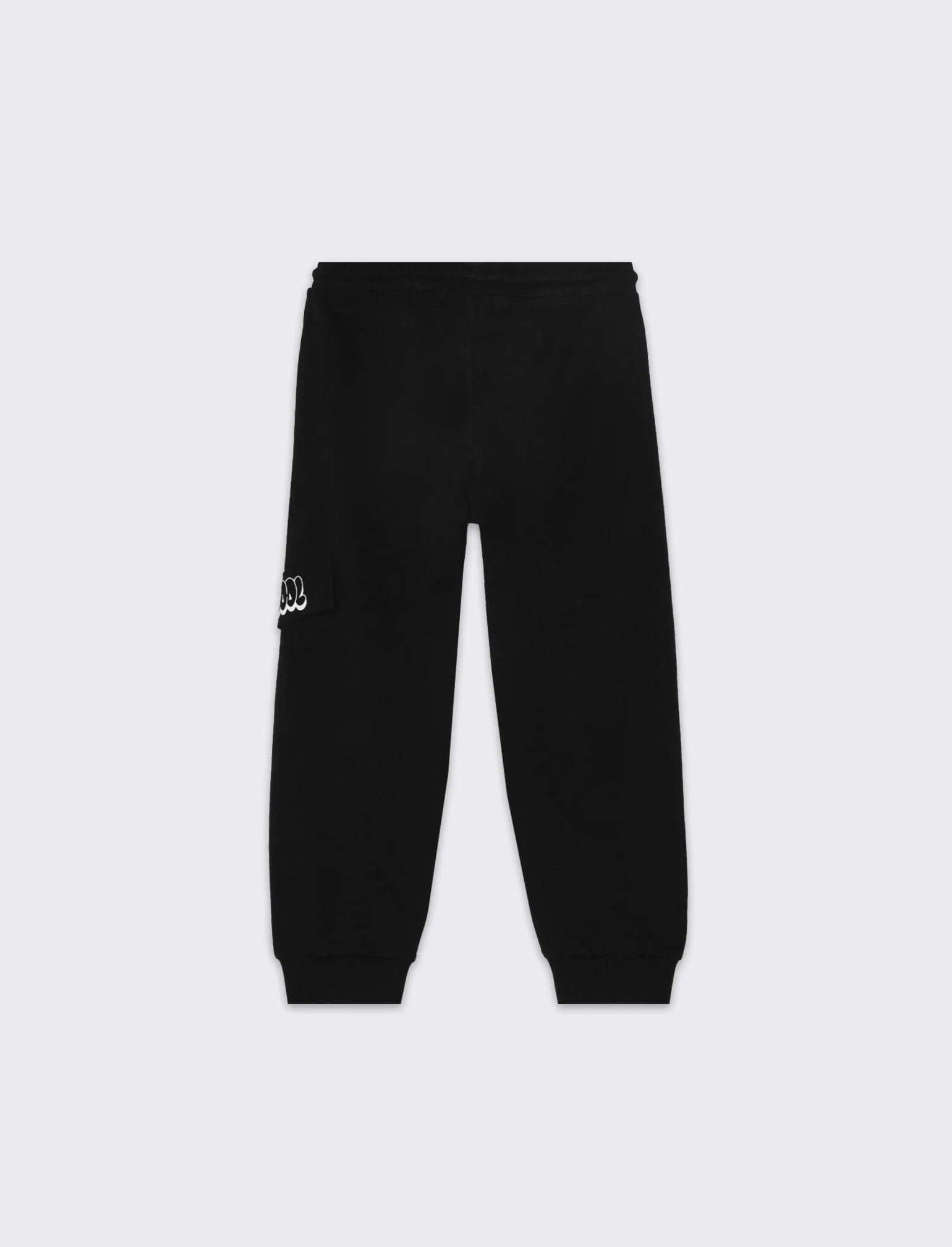 Jogger in felpa fiammata da bambino - Nero - Image 4