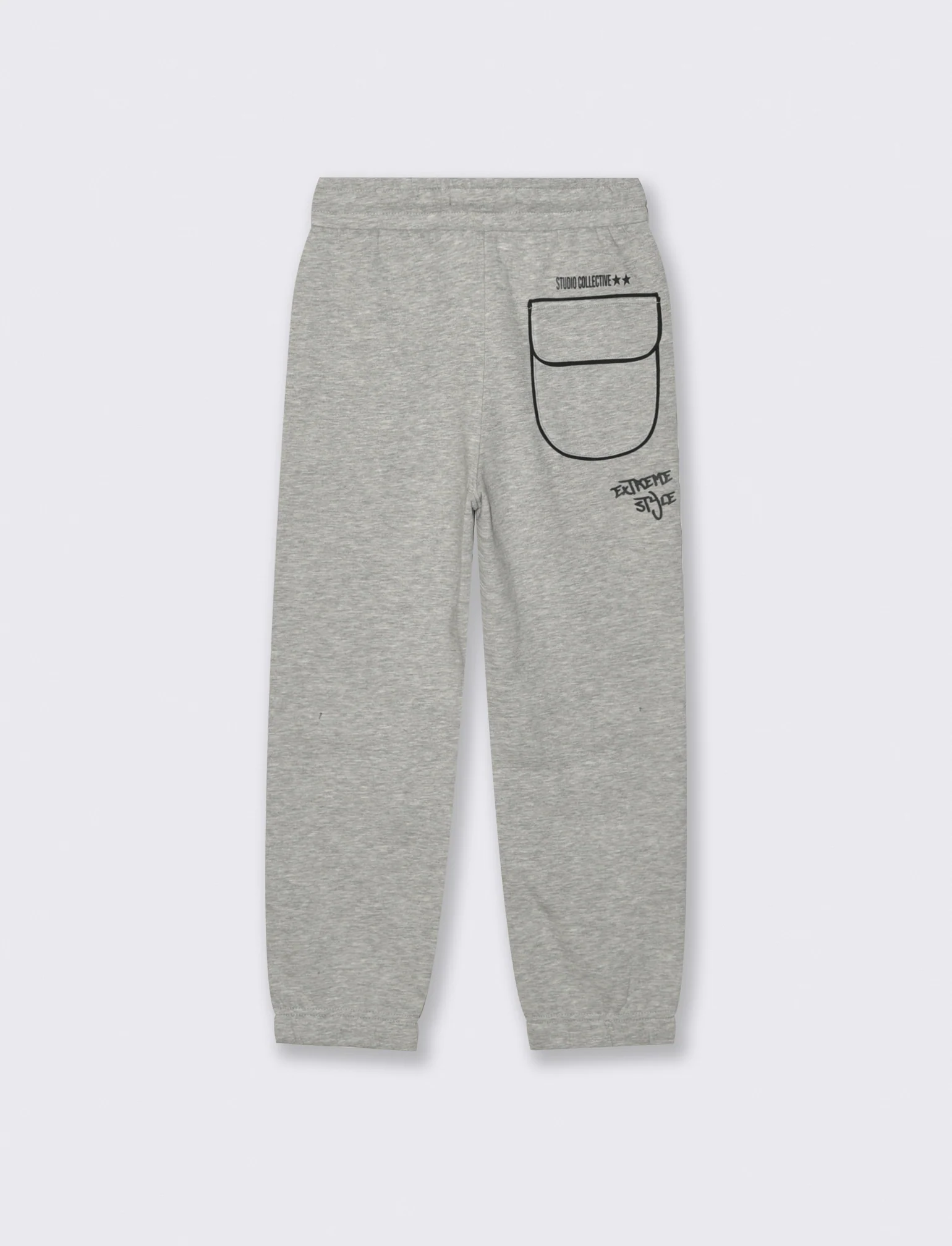 JOGGER IN FELPA GARZATA - Grigio mel. - Image 2
