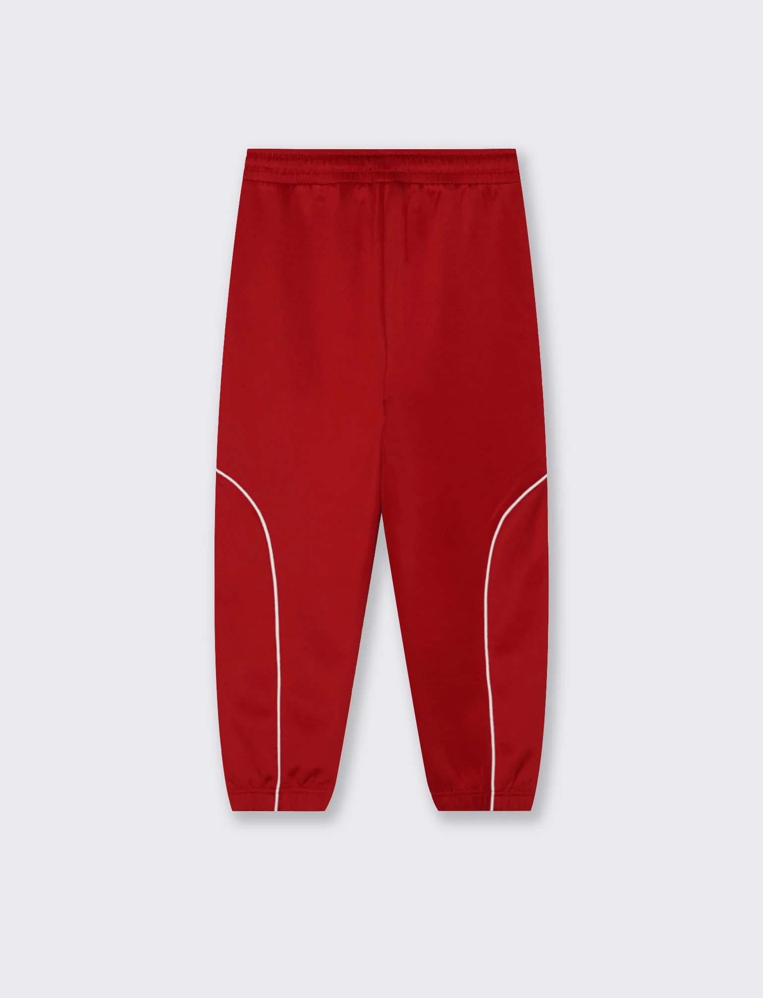 Jogger in felpa leggera con stampa frontale - Rosso india - Image 4