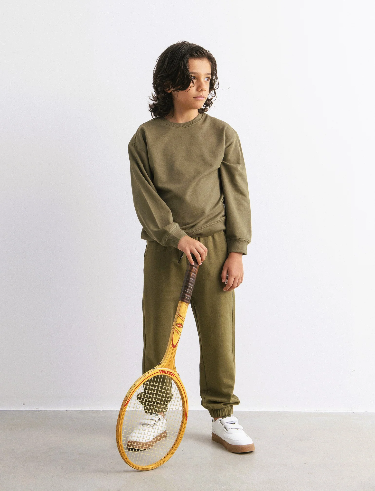 JOGGER in felpa - Verde militare