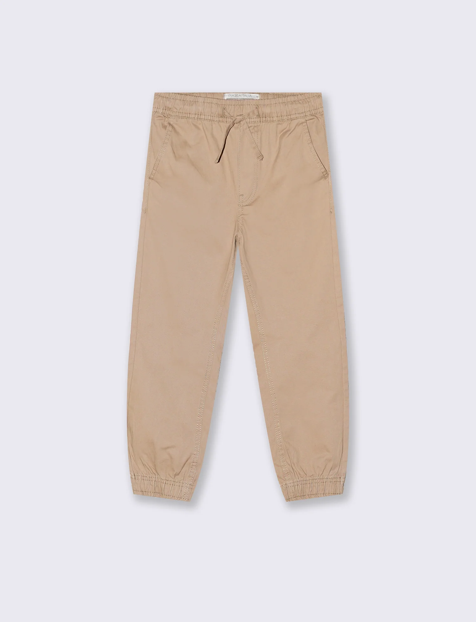Jogger in twill. - Beige