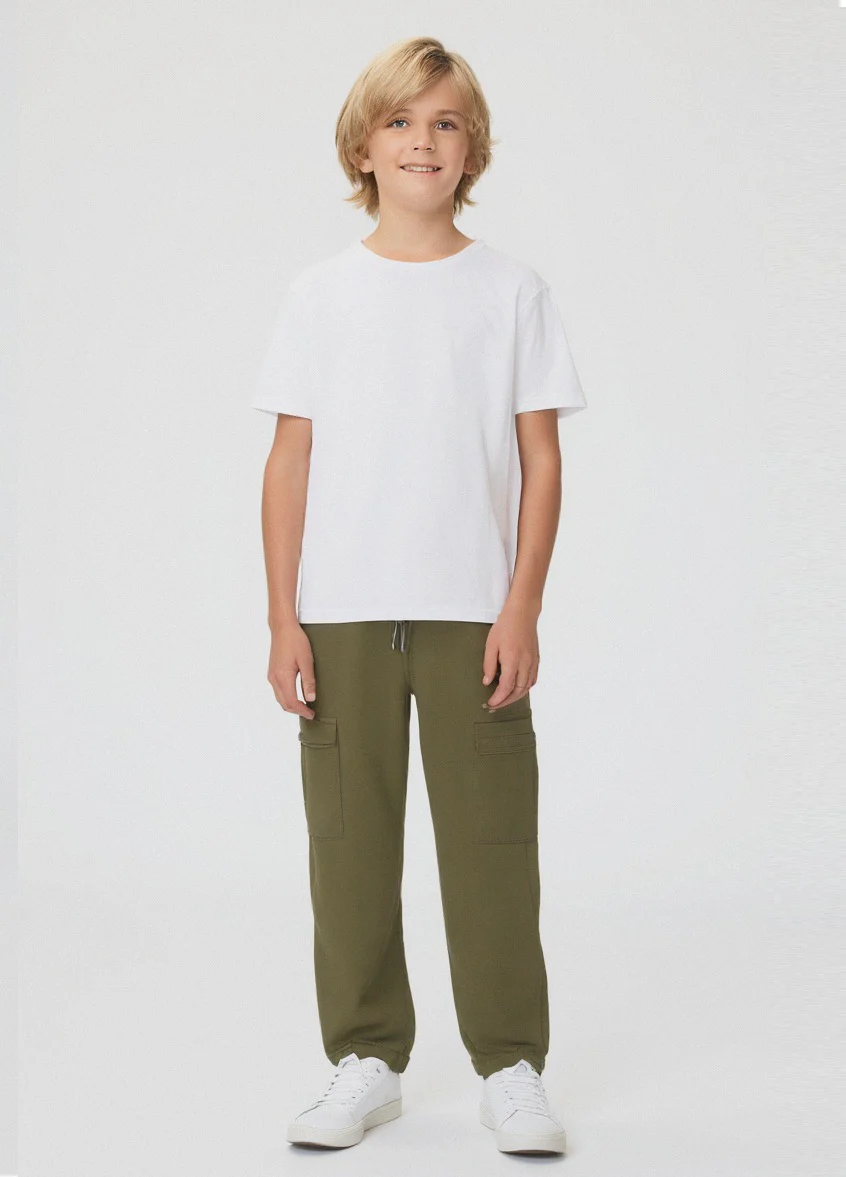 JOGGER MODELLO CARGO - Verde salvia