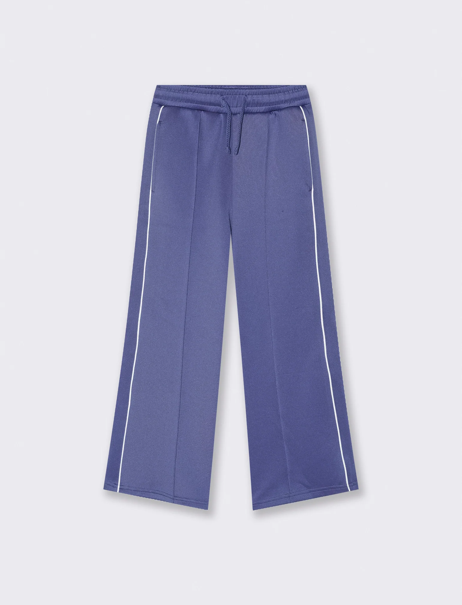 Jogger sport da bambina modello gamba larga con profili a contrasto. - Avion - Image 3